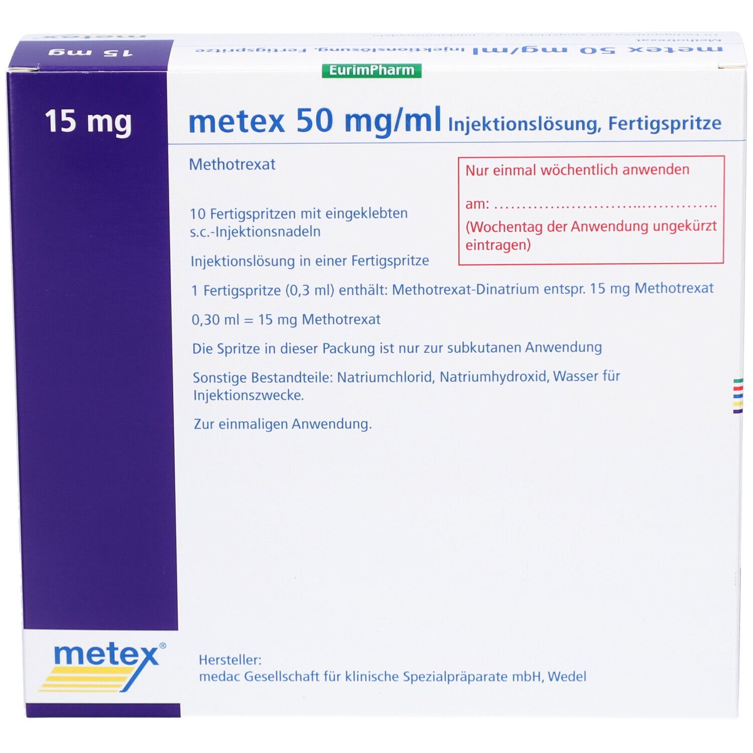 METEX FS 15 mg (50mg/ml) Inj.-Lösung Fertigspr.