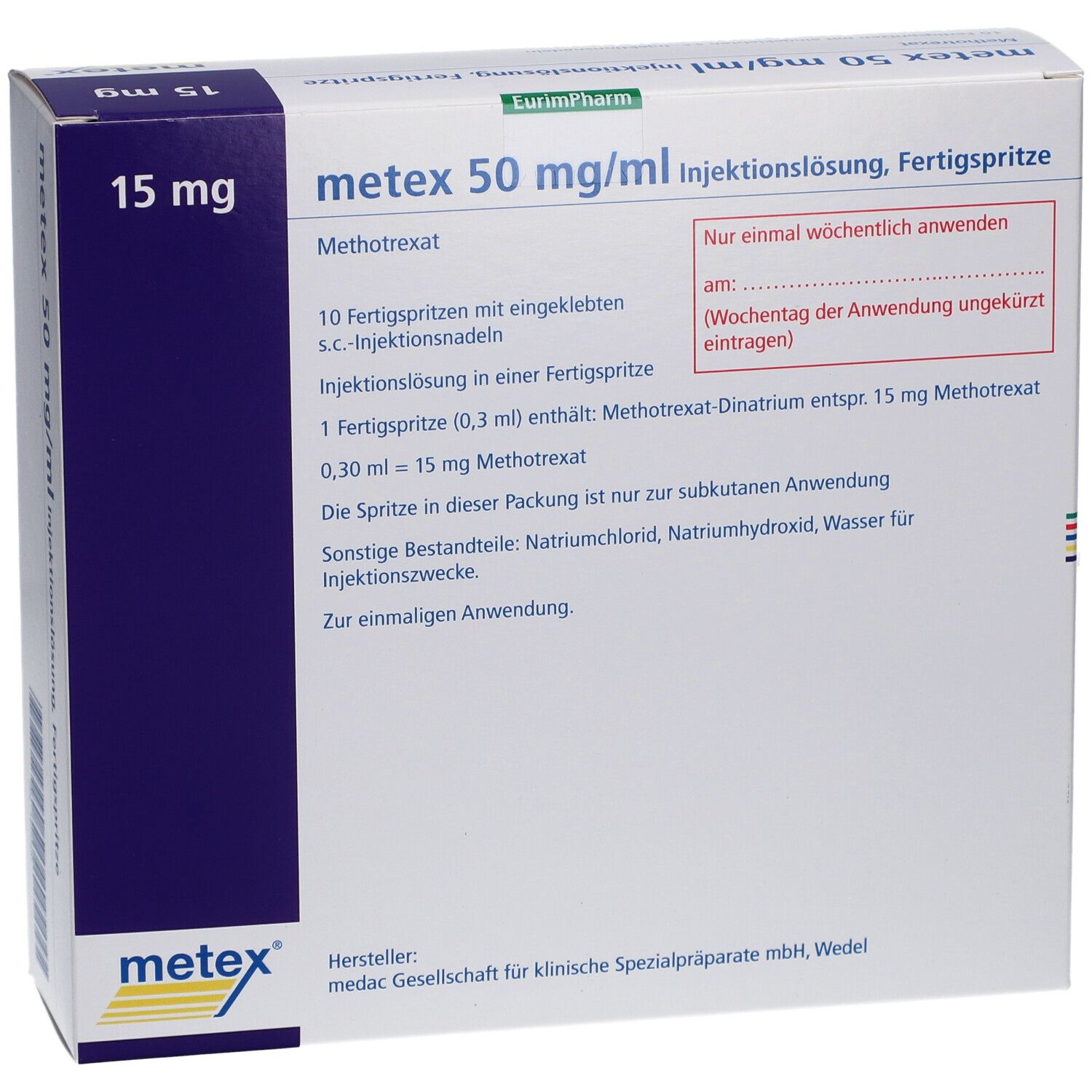 METEX FS 15 mg (50mg/ml) Inj.-Lösung Fertigspr.