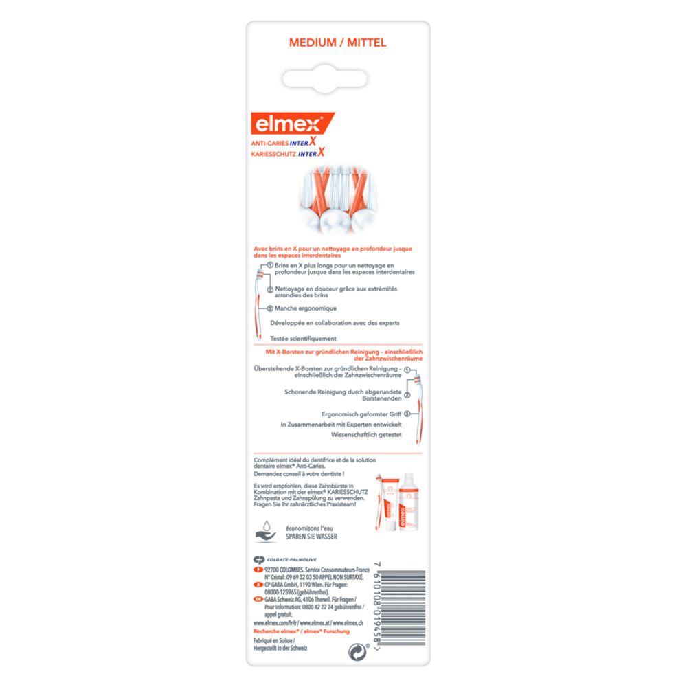 elmex® Kariesschutz InterX Mittel Zahnbürsten