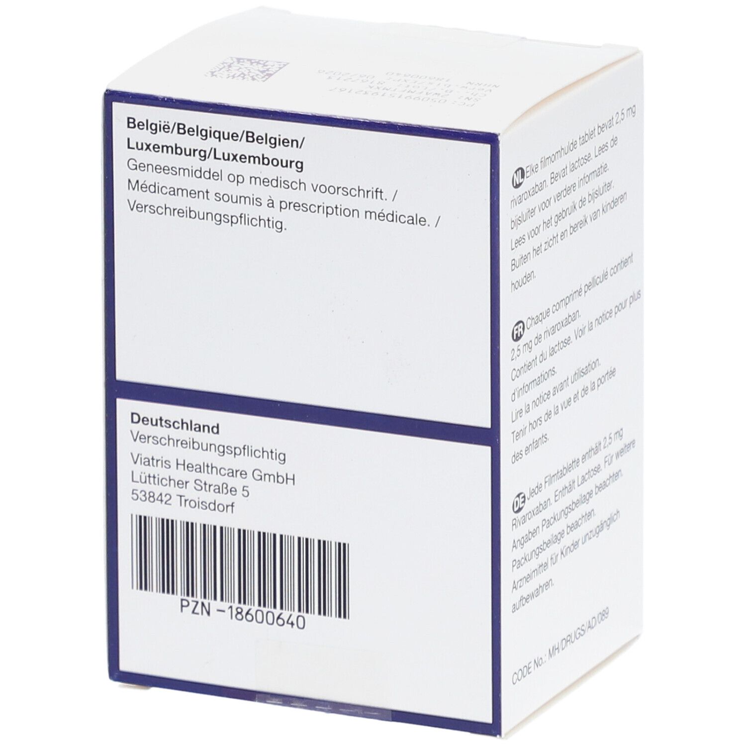 RIVAROXABAN Viatris 2,5 mg Filmtabletten
