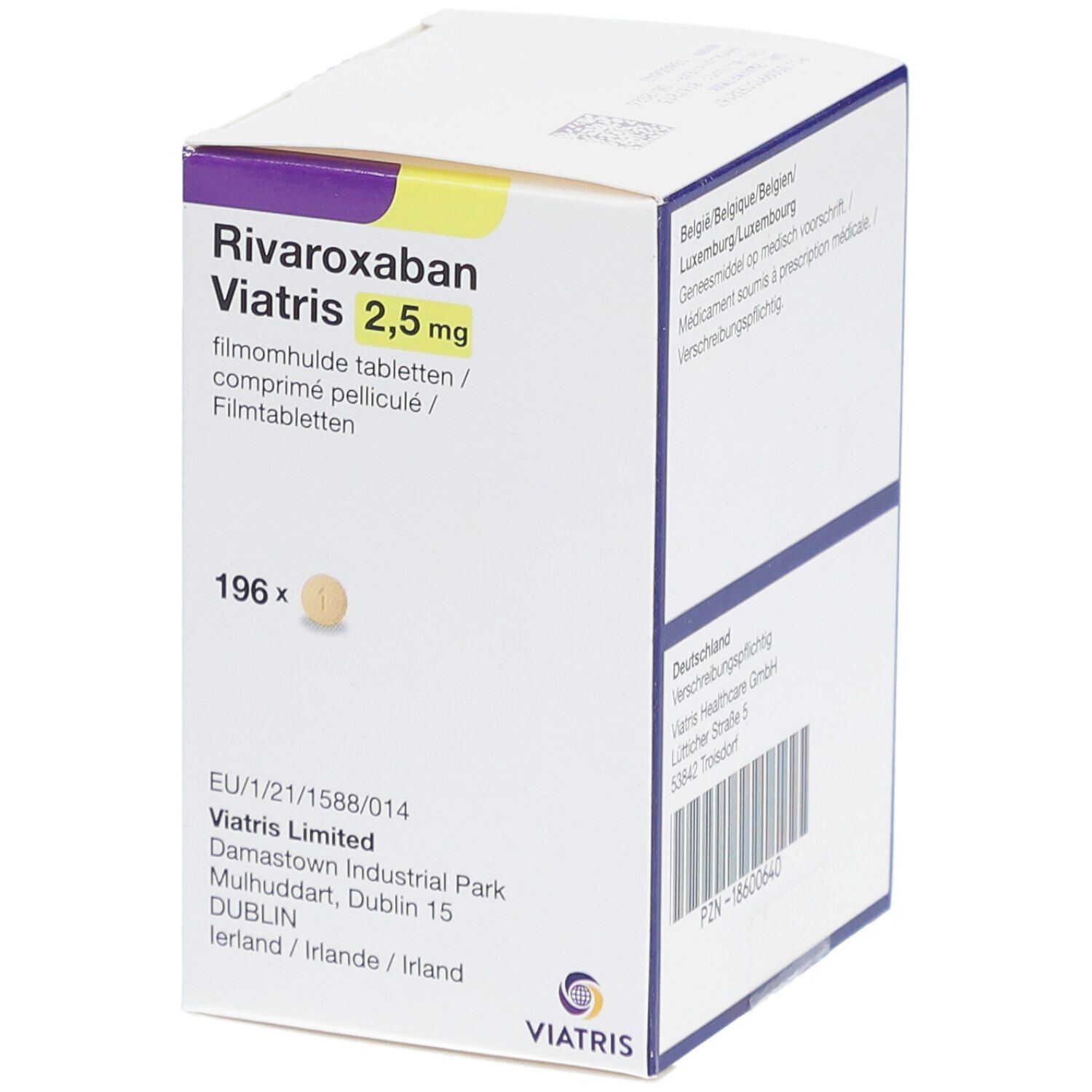 RIVAROXABAN Viatris 2,5 mg Filmtabletten