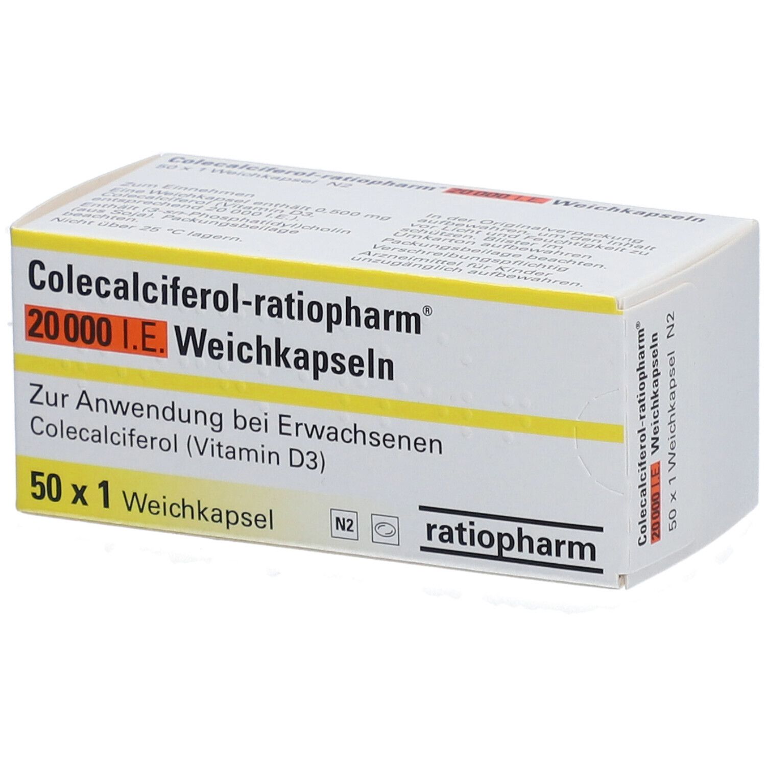 COLECALCIFEROL-ratiopharm 20.000 I.E. Weichkapseln