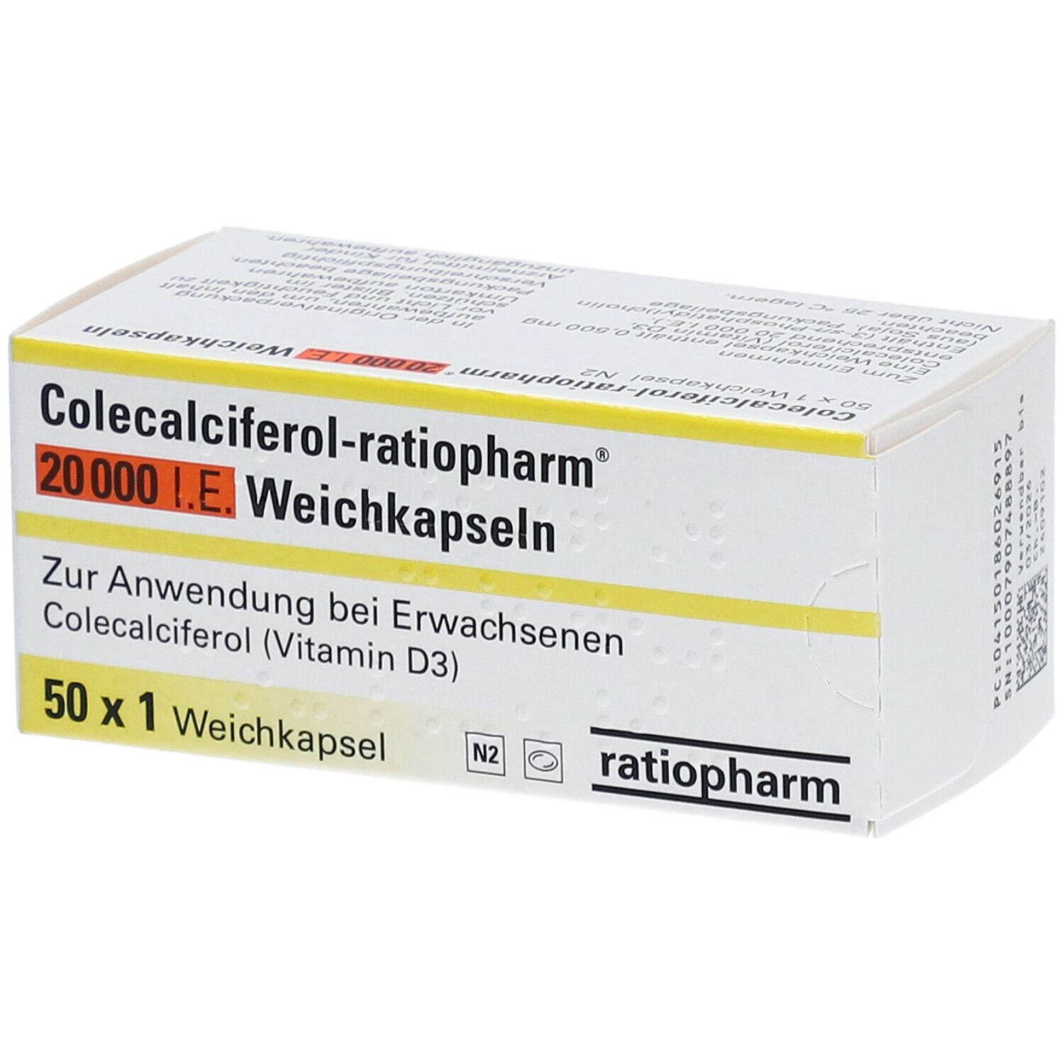 COLECALCIFEROL-ratiopharm 20.000 I.E. Weichkapseln