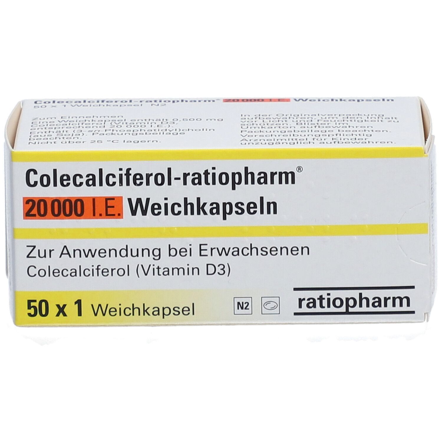 COLECALCIFEROL-ratiopharm 20.000 I.E. Weichkapseln