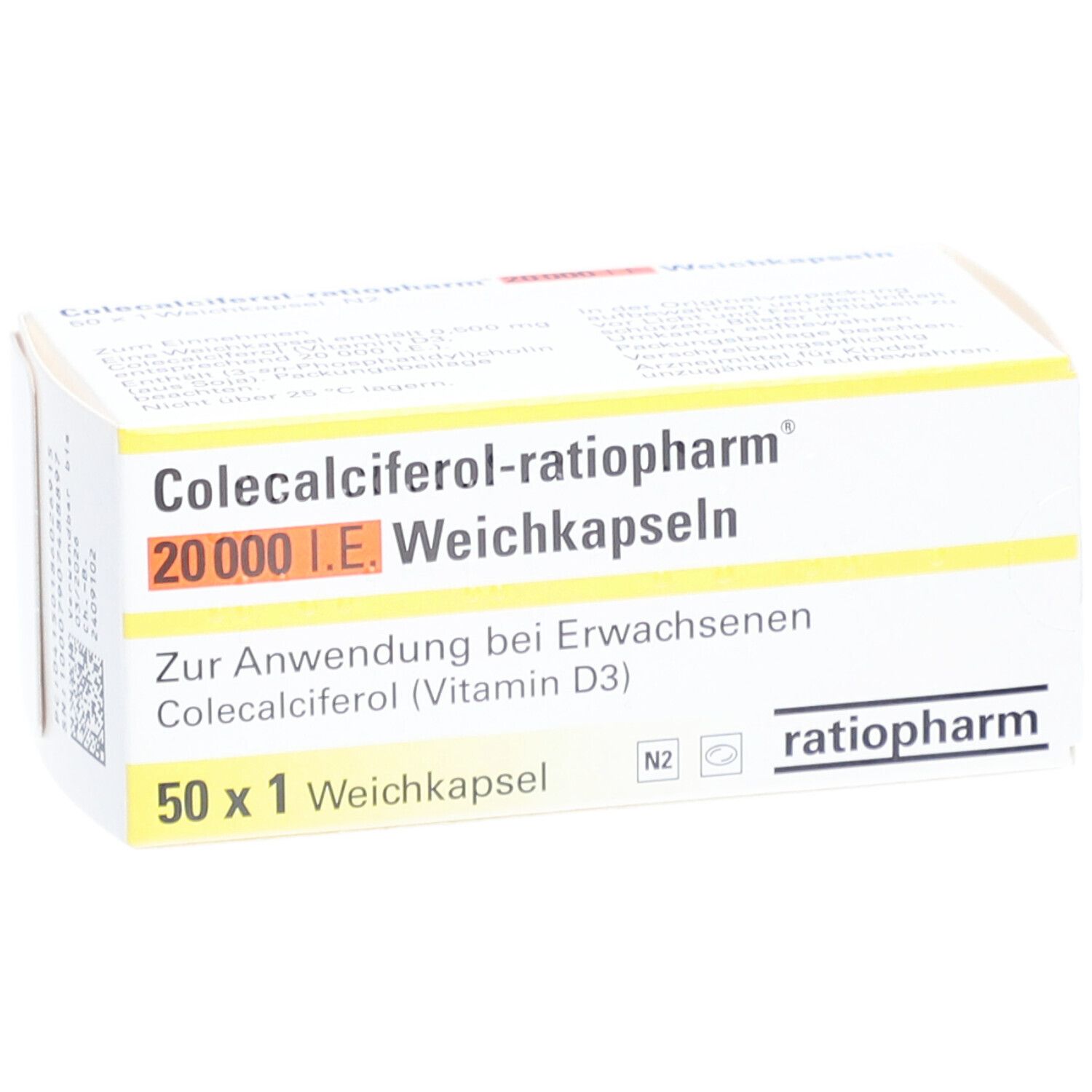 COLECALCIFEROL-ratiopharm 20.000 I.E. Weichkapseln