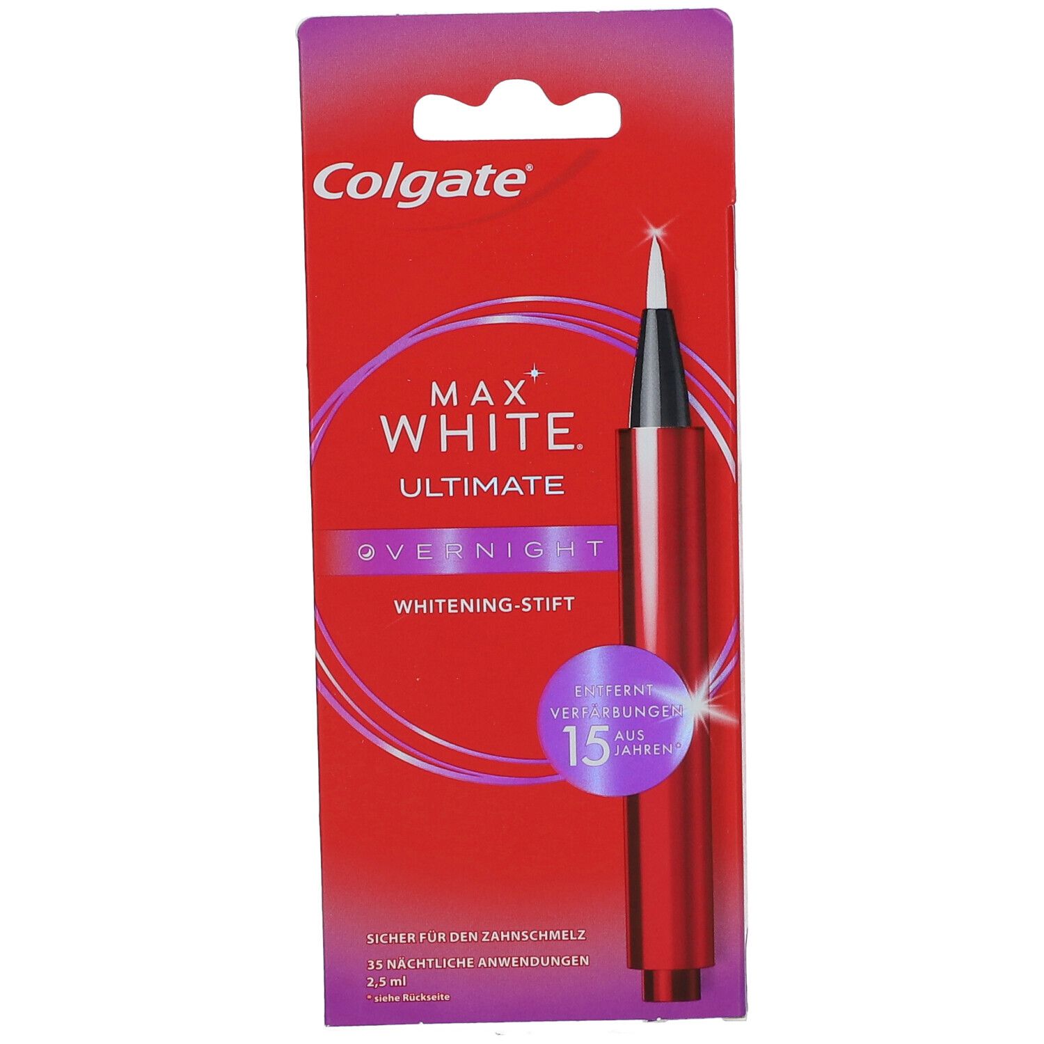 Colgate Max White Overnight Whitening Stift - Zahnaufhellungsstift für weißere Zähne