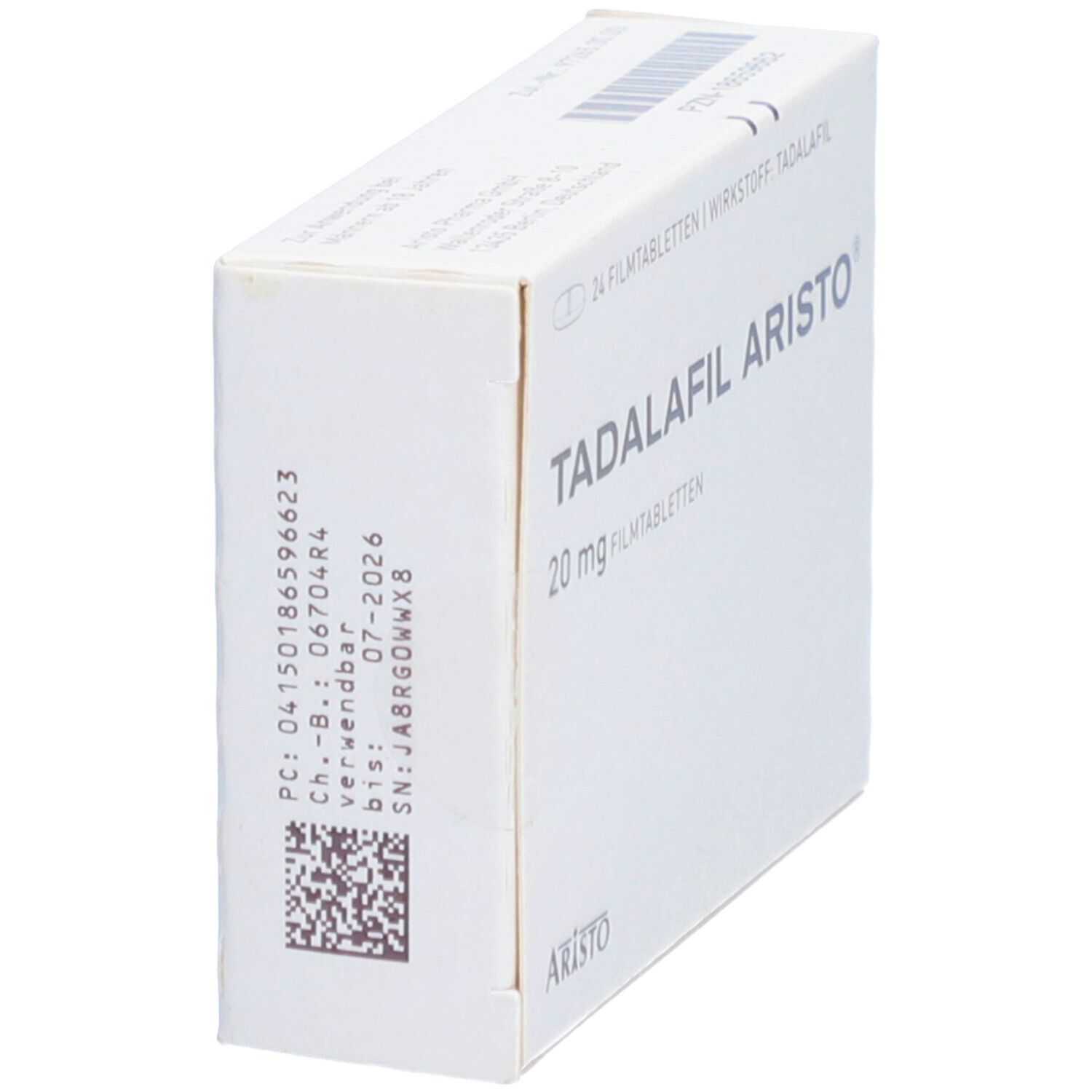 Tadalafil Aristo 20 mg Filmtabletten 24 St