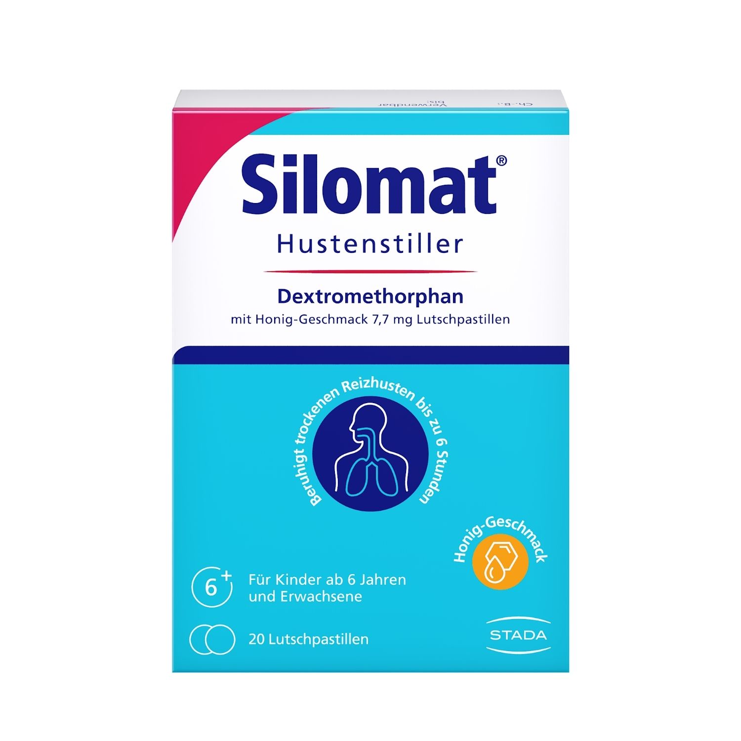 SILOMAT Hustenstiller Lutschpastillen mit Honiggeschmack, mit Dextromethorphan gegen Reizhusten