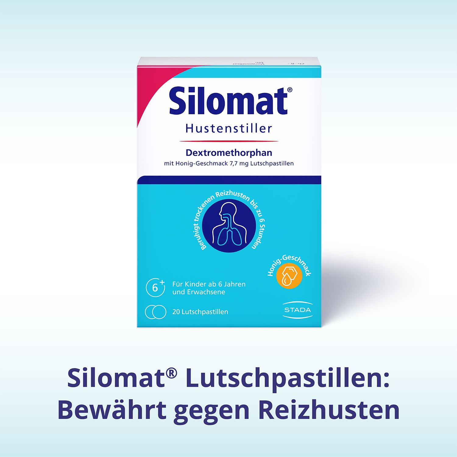 Silomat Hustenstiller DMP m.Honig-Geschm.7,7mg LUP 20 St Lutschpastillen