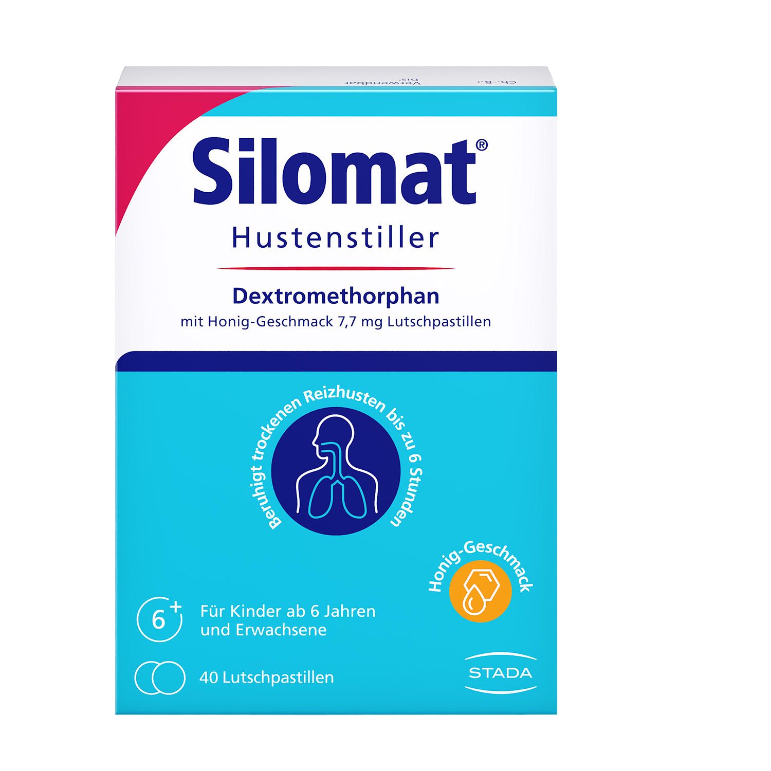 SILOMAT Hustenstiller Lutschpastillen mit Honiggeschmack, mit Dextromethorphan gegen Reizhusten