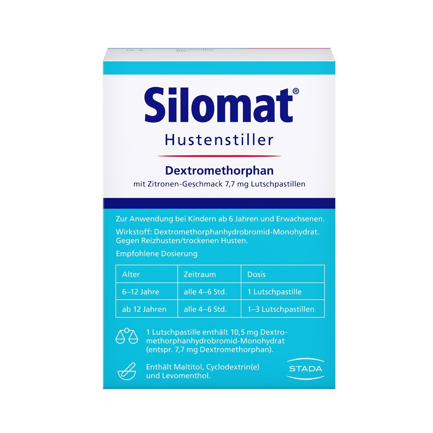 Silomat Hustenstiller DMP Zitron.-Geschm.7,7mg LUP 20 St Lutschpastillen