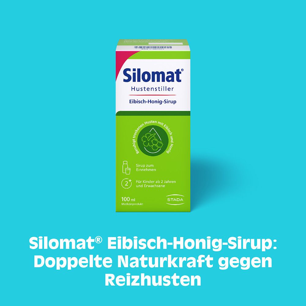 SILOMAT Hustenstiller Eibisch-Honig-Sirup, pflanzlich gegen Reizhusten