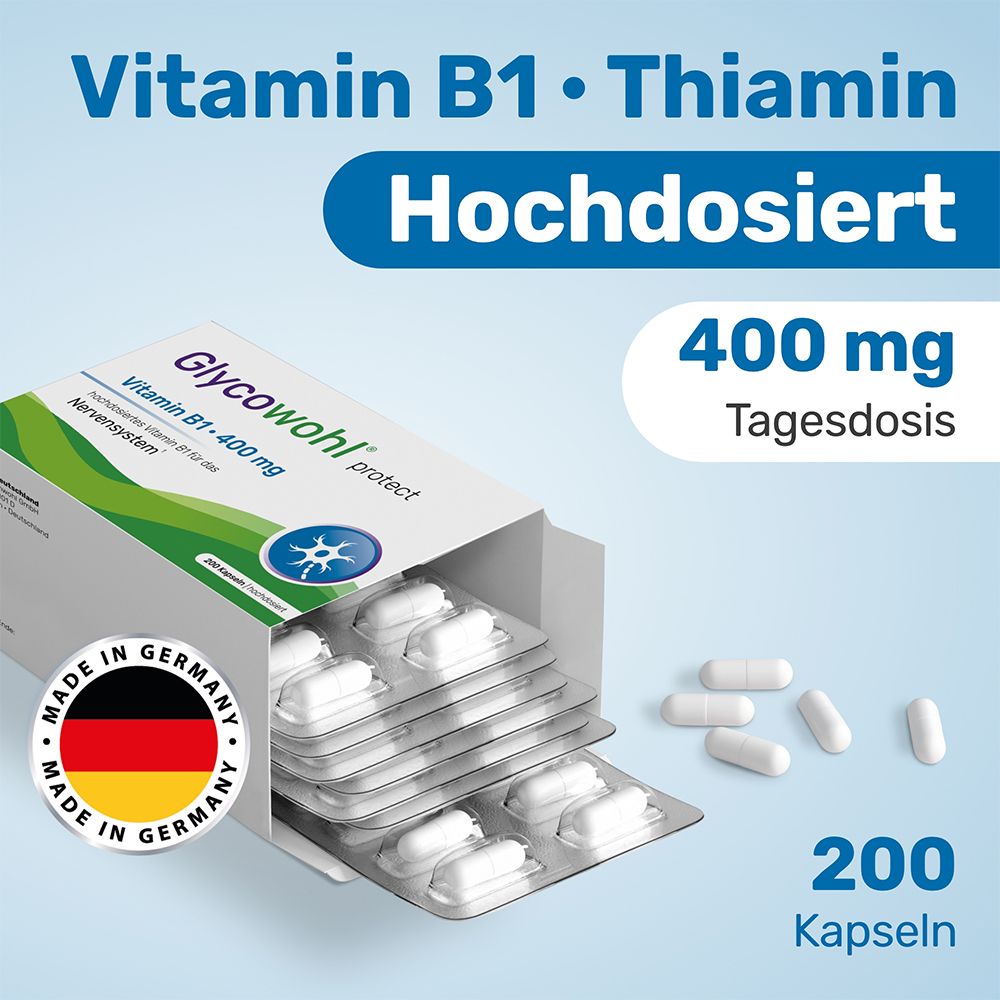 Glycowohl Vitamin B1 Thiamin 400 mg hochdos.Kapseln