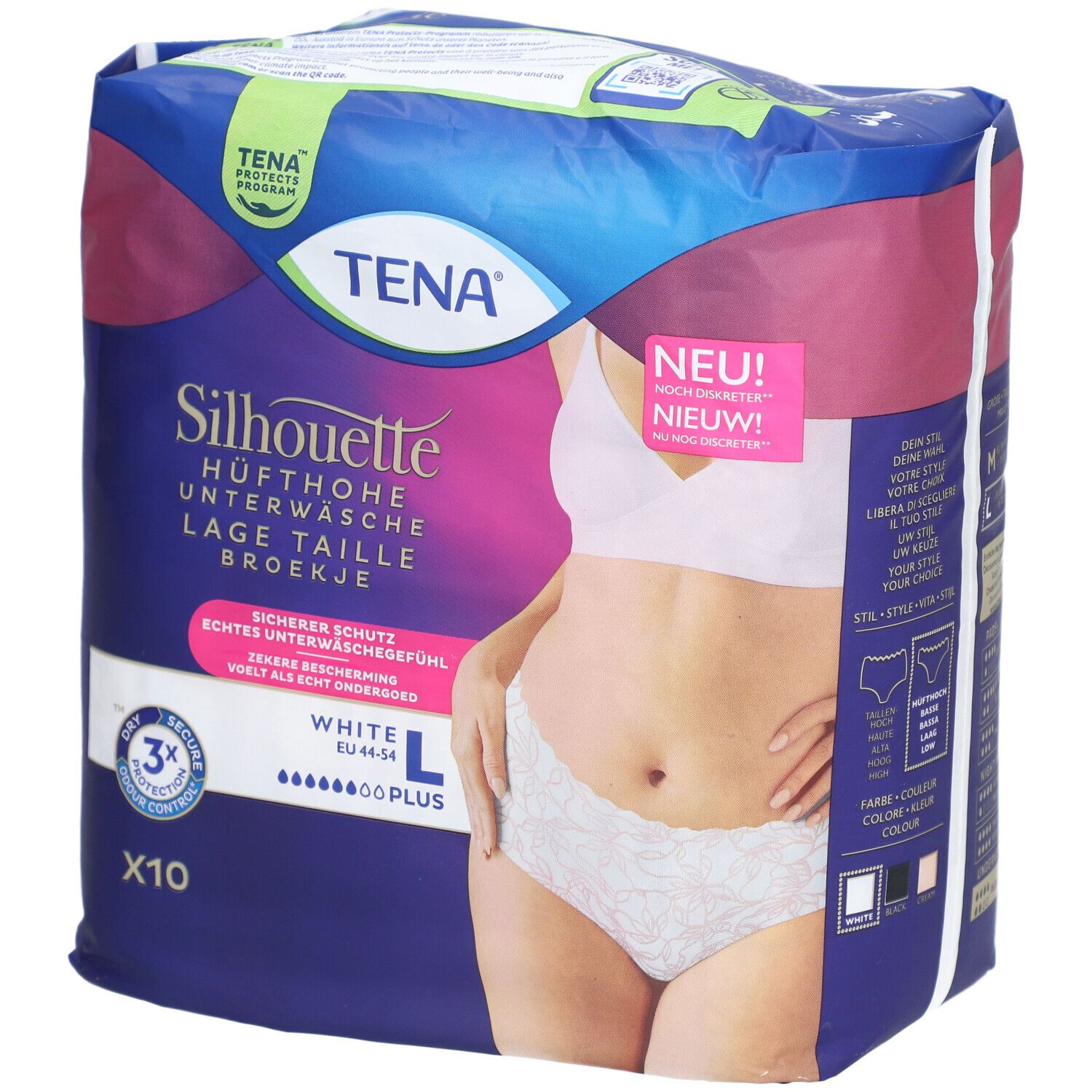 TENA® Silhouette Plus White L