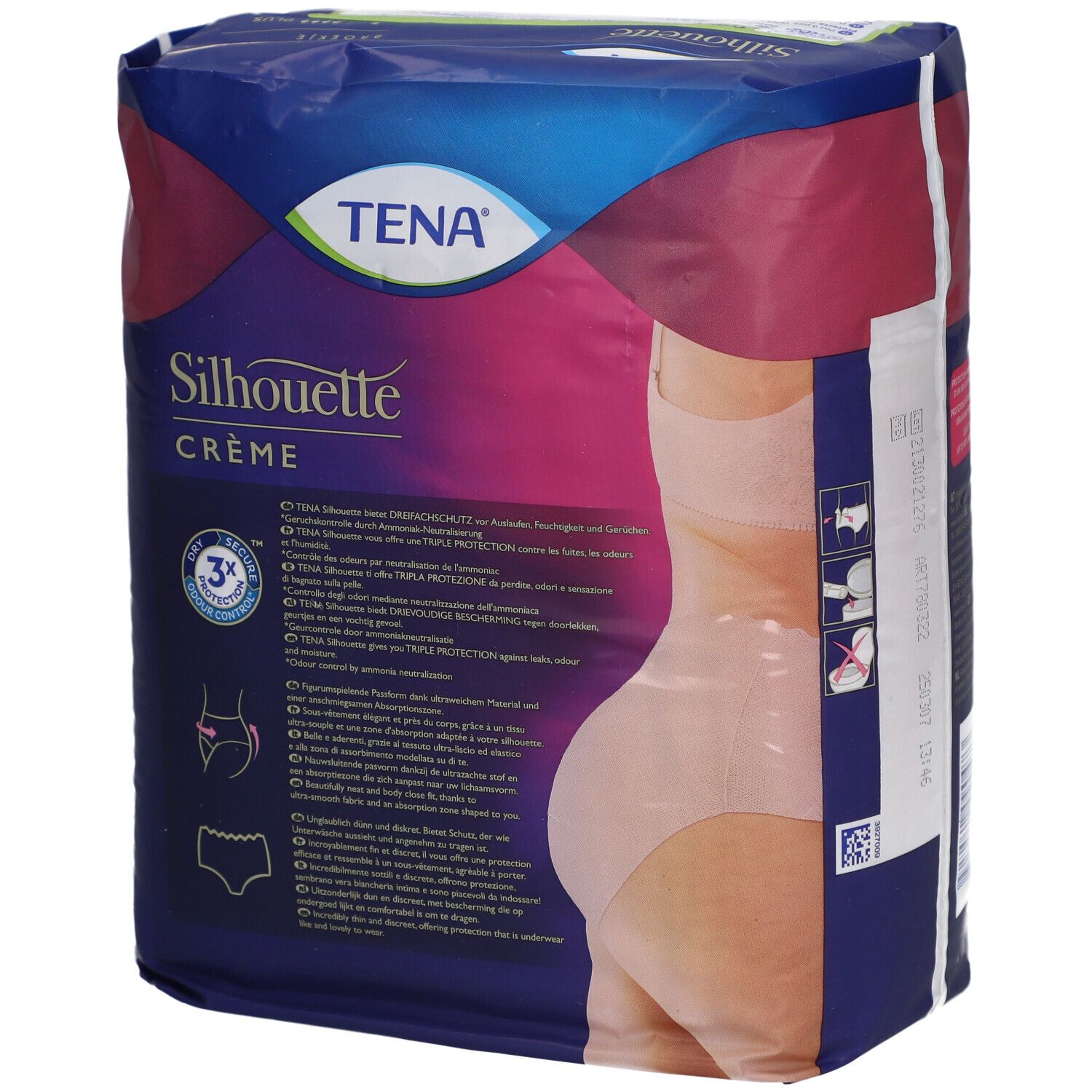 TENA® Silhouette Plus Inkontinenzunterwäsche Taille L Crème
