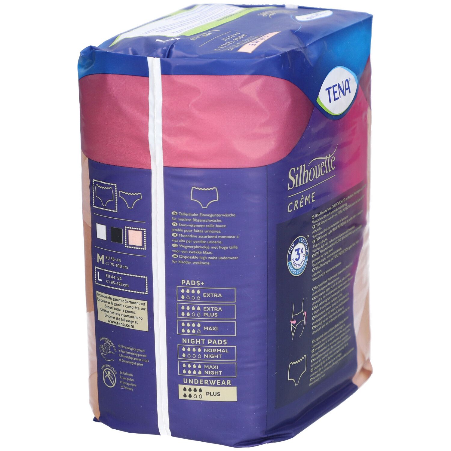 TENA® Silhouette Plus Inkontinenzunterwäsche Taille L Crème