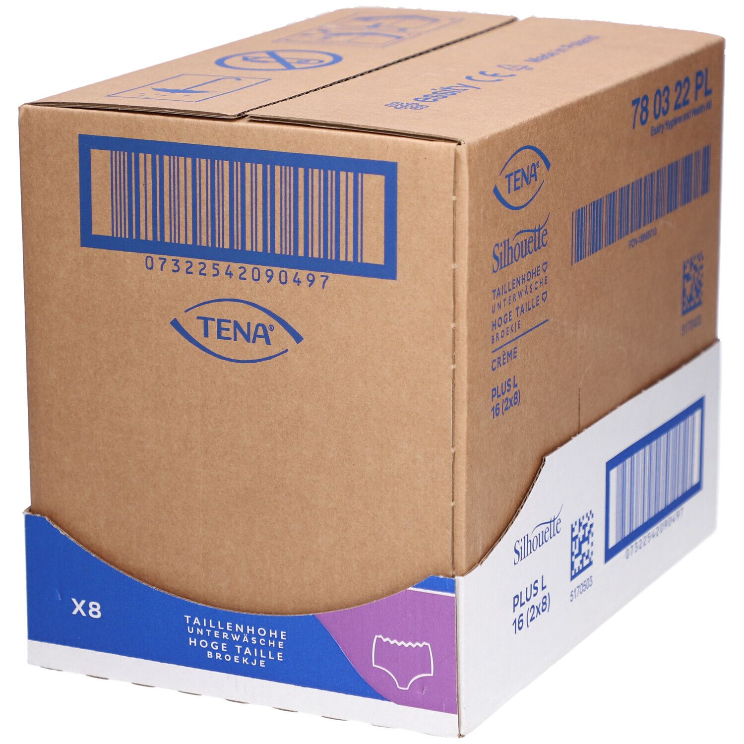 TENA® Silhouette Plus Inkontinenzunterwäsche Taille L Crème