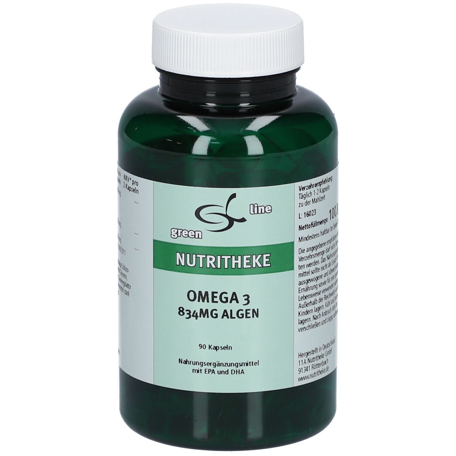 Omega-3 834 mg Algen Kapseln 90 St