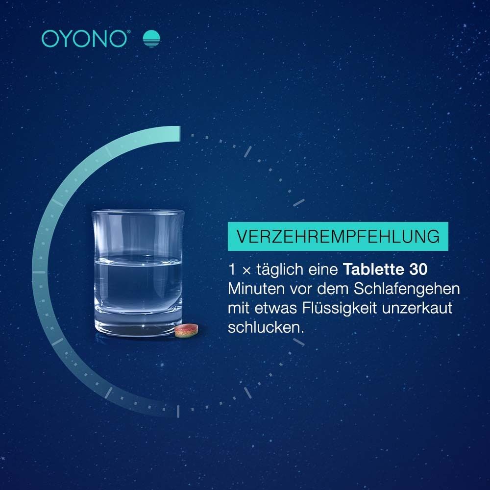 OYONO® Nacht Intens mit 1,9mg Melatonin und Ashwagandha, Baldrian, Lavendel