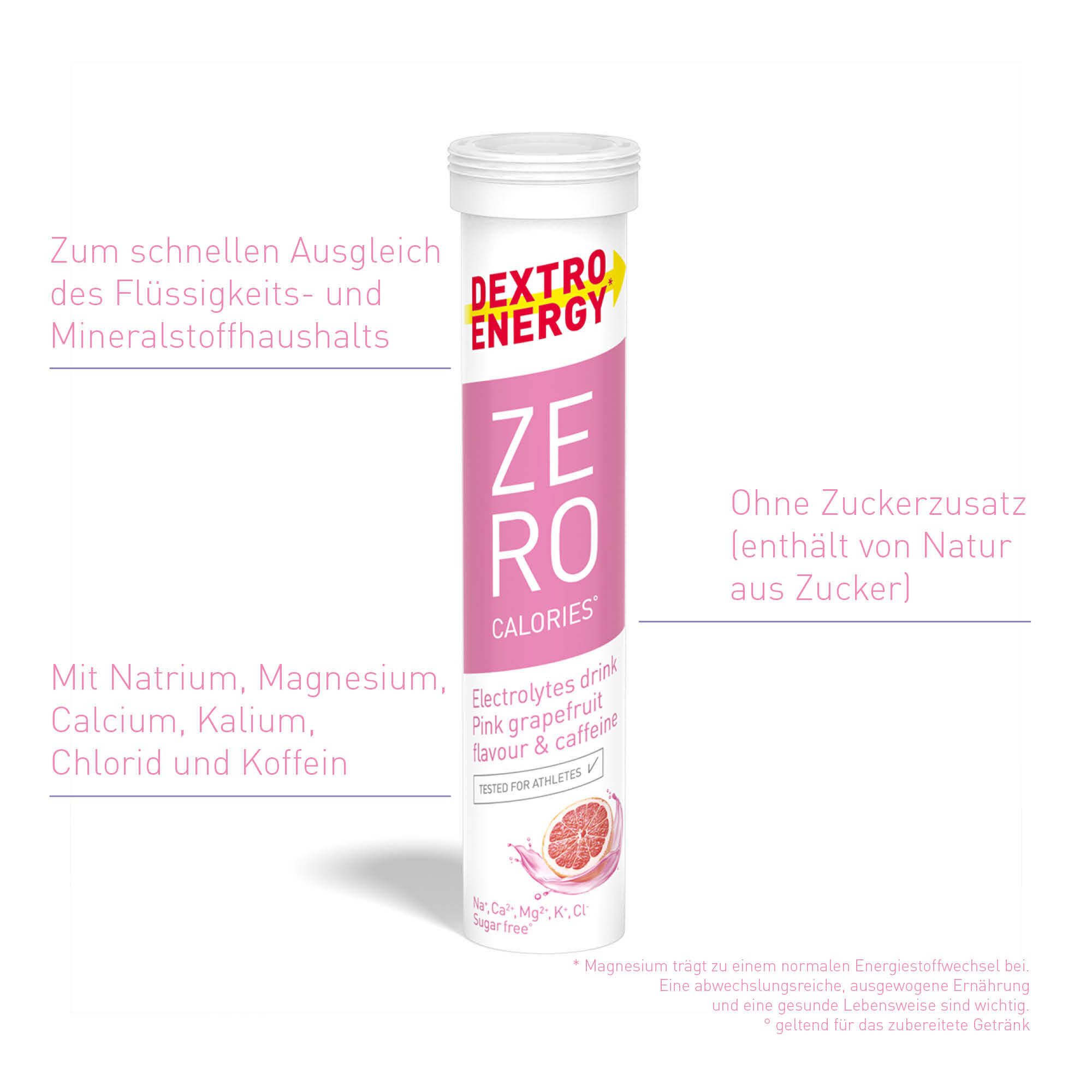 Dextro Energy Zero Calories® Pink Grapefruit + Caffeine