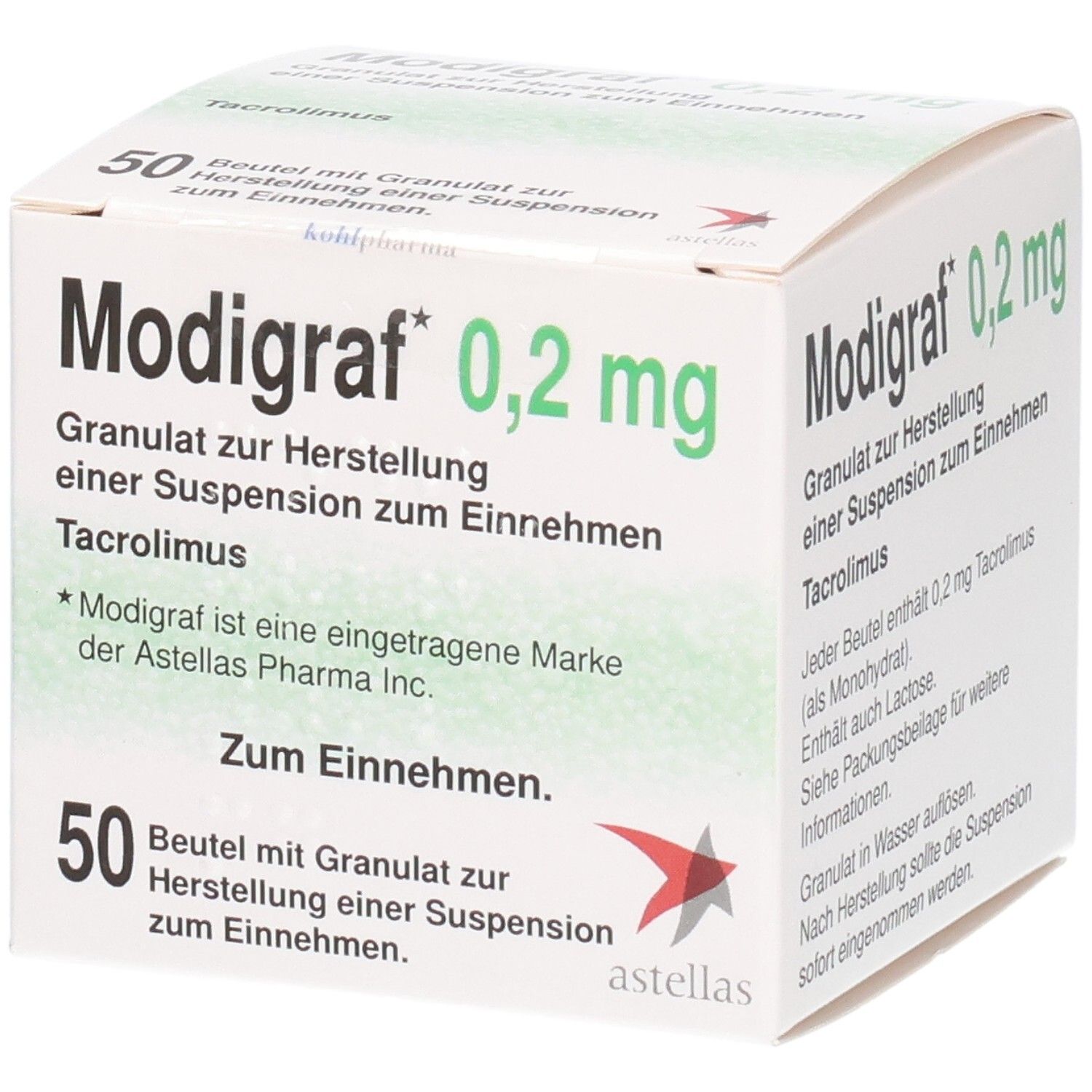 MODIGRAF 0,2 mg Granulat z.Herstell.e.Susp.z.Einn.