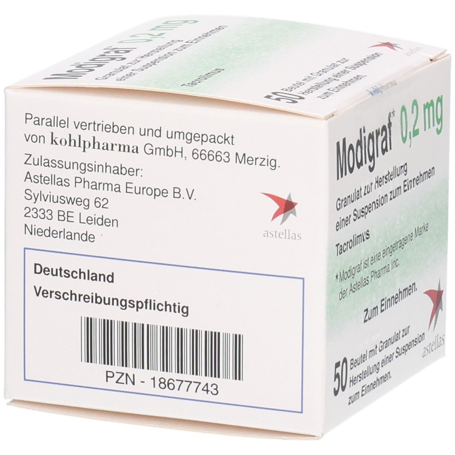 MODIGRAF 0,2 mg Granulat z.Herstell.e.Susp.z.Einn.