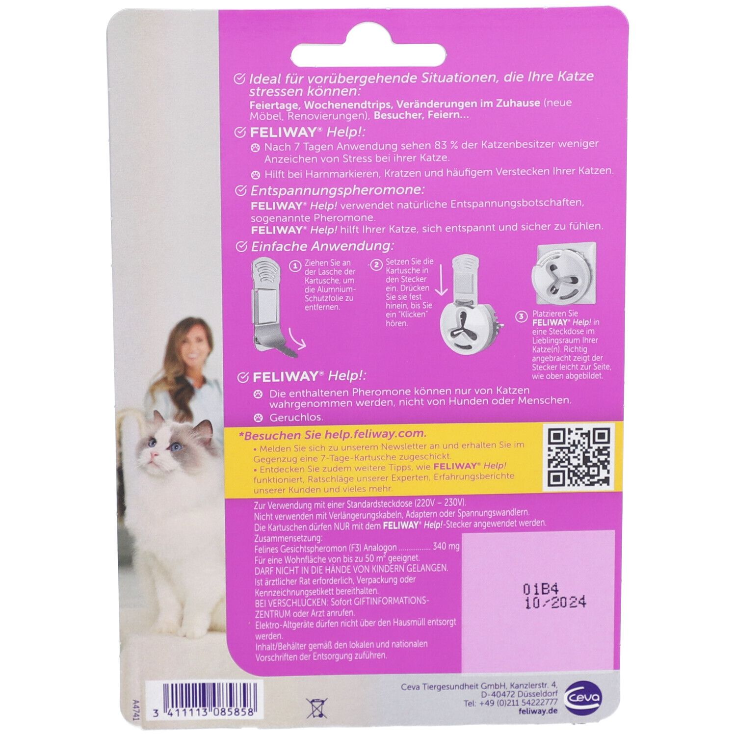 Feliway Help Start-Set f.Katzen 1x340 mg Suspension für einen Vernebler