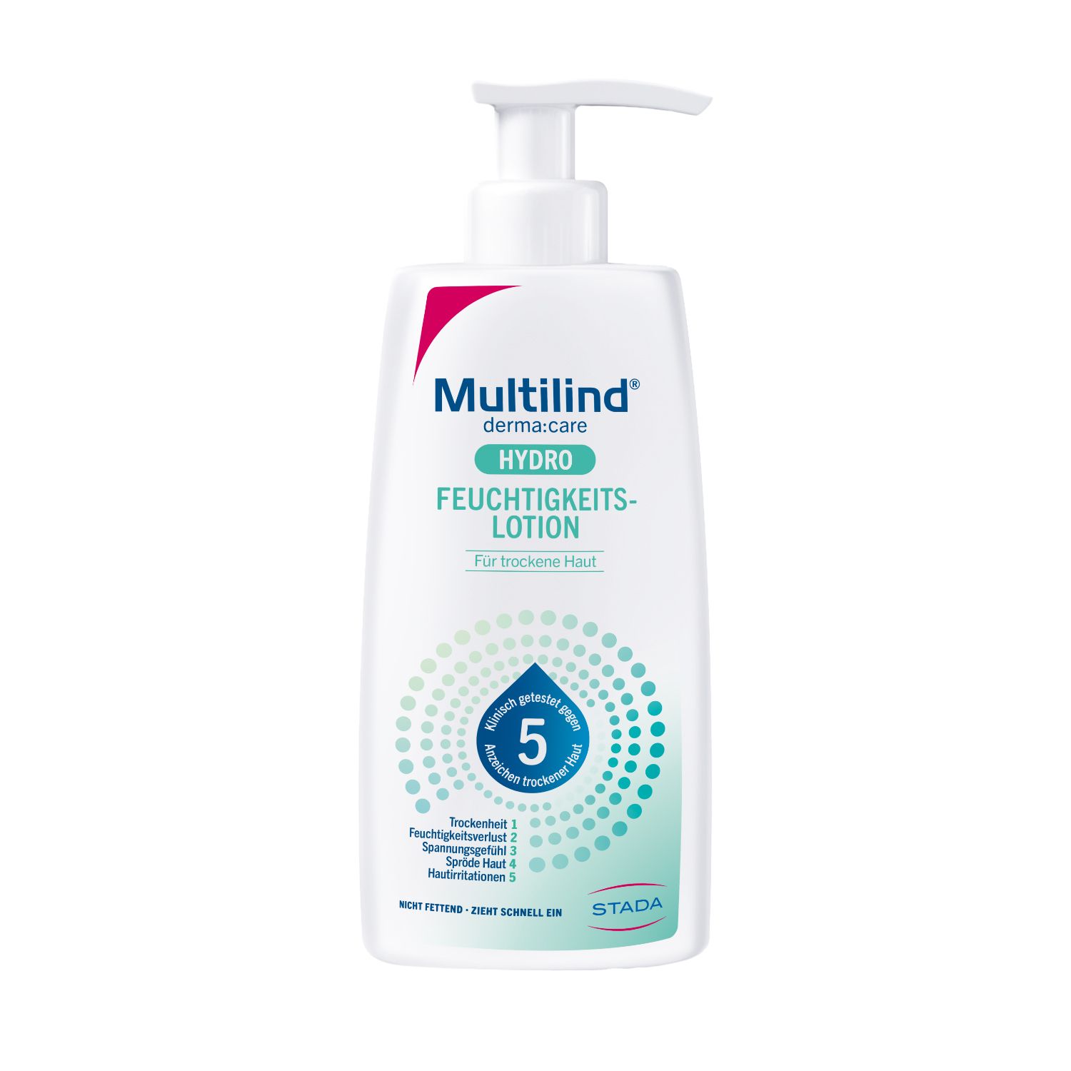 Multilind® derma:care Hydro Feuchtigkeitslotion: tägliche Feuchtigkeit für trockene Haut. Wirkt sofort und langanhaltend