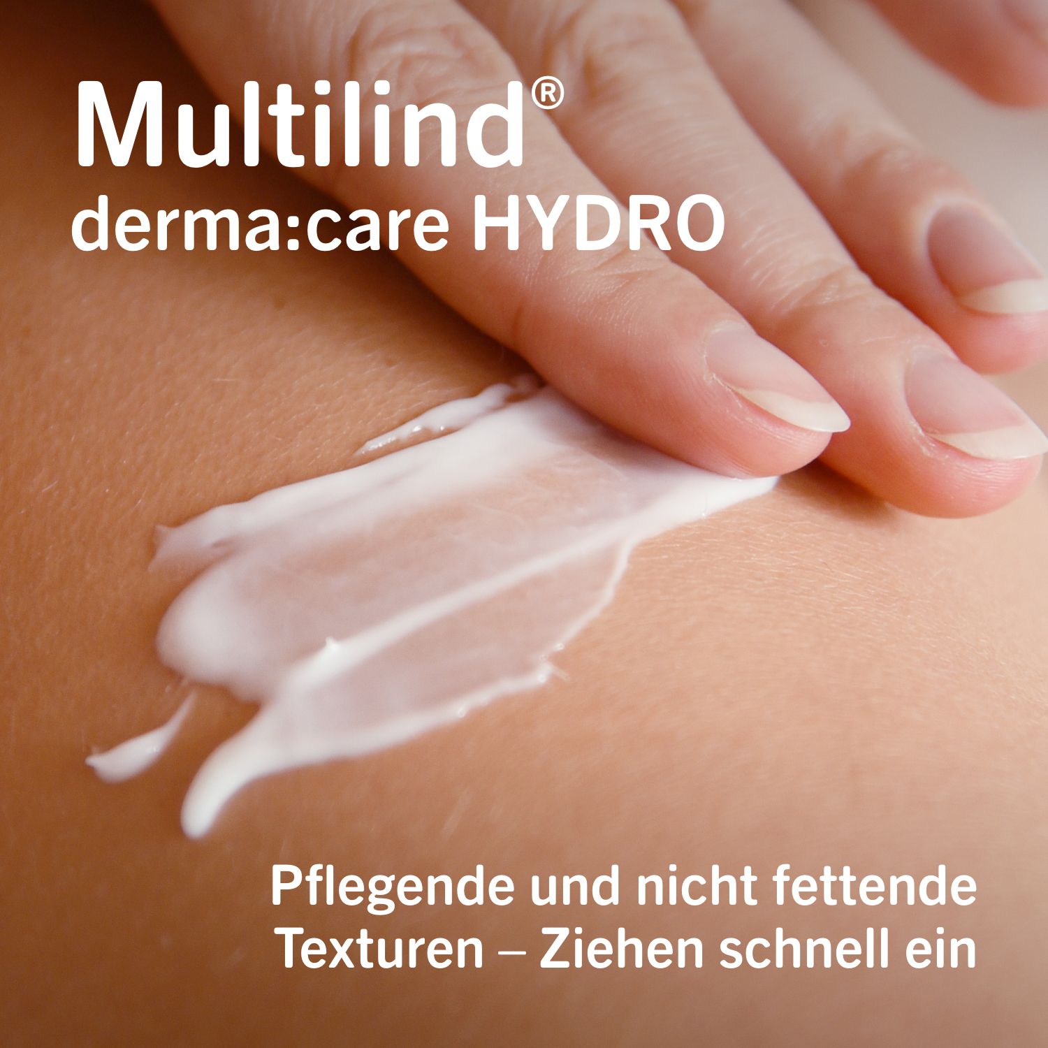 Multilind® derma:care HYDRO SOS Feuchtigkeitscreme: Intensive Feuchtigkeit. Für trockene, raue Hautstellen. Pflegt mit Ceramide NP, Panthenol, Glyzerin, Rizinusöl, Beerenwachs
