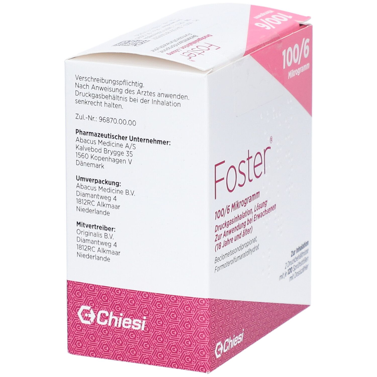 Foster 100/6 µg 120 Hub Dosieraerosol 2 St