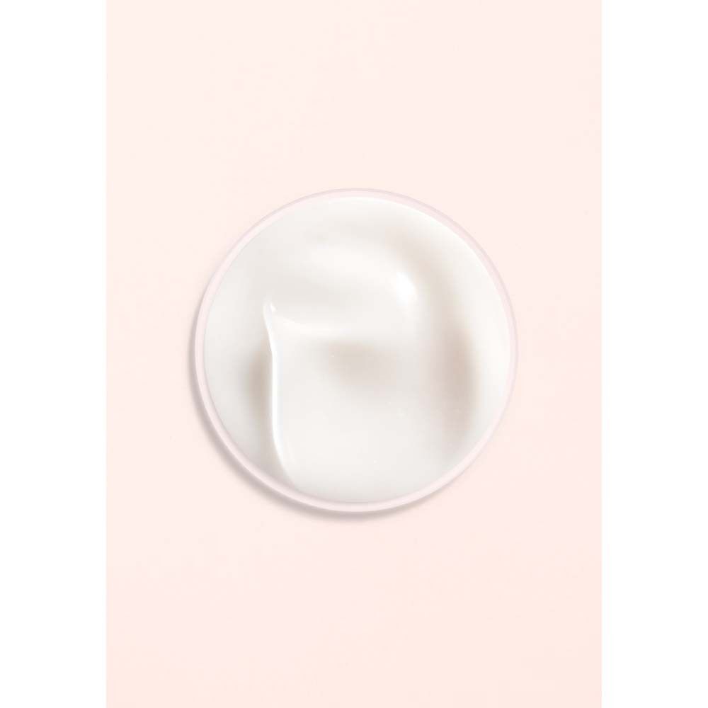 Weißes Serum auf rosa Hintergrund. Runde Form.