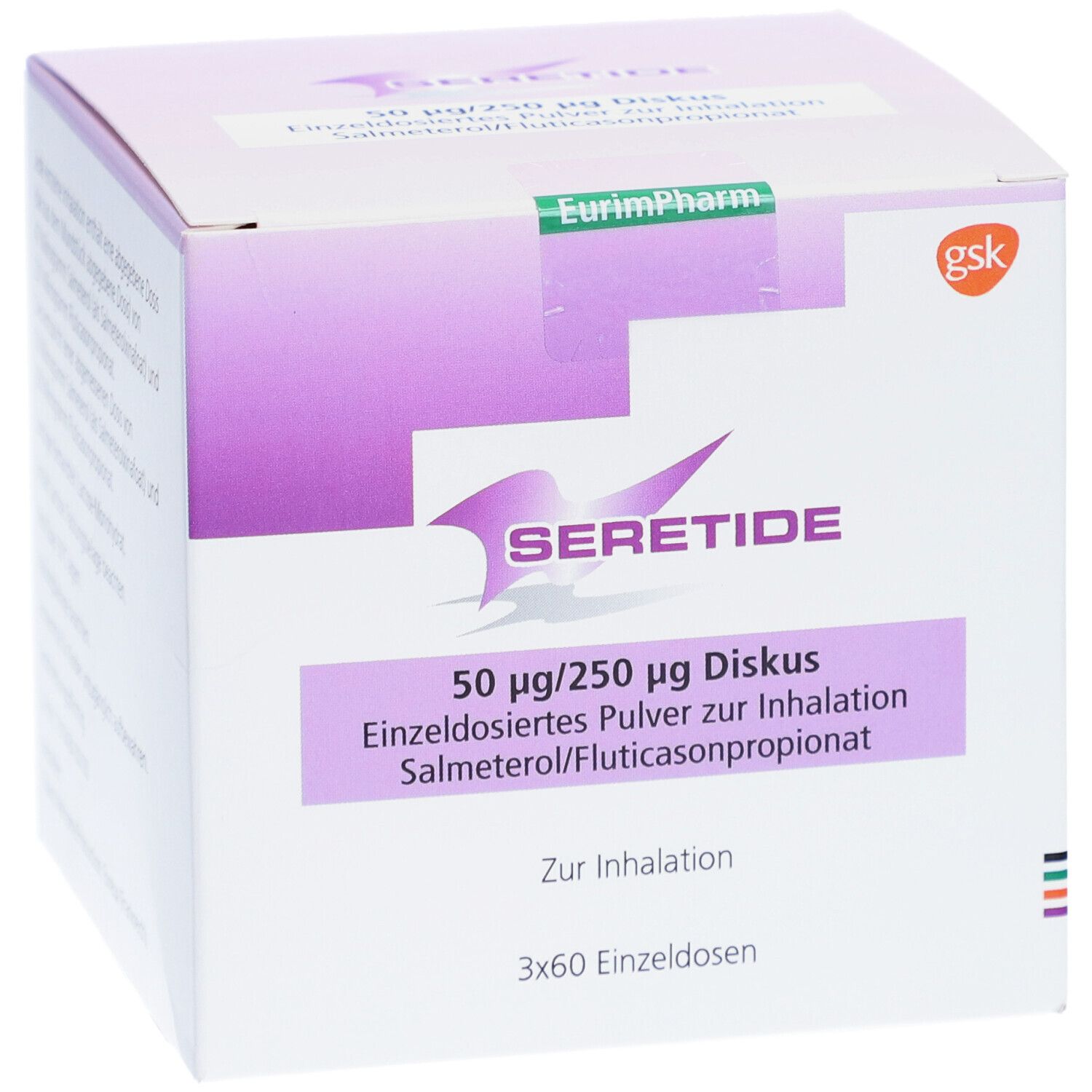 SERETIDE 50 g 250 g Diskus Einzeld Inhalat Plv 3x60 St Mit Dem E 