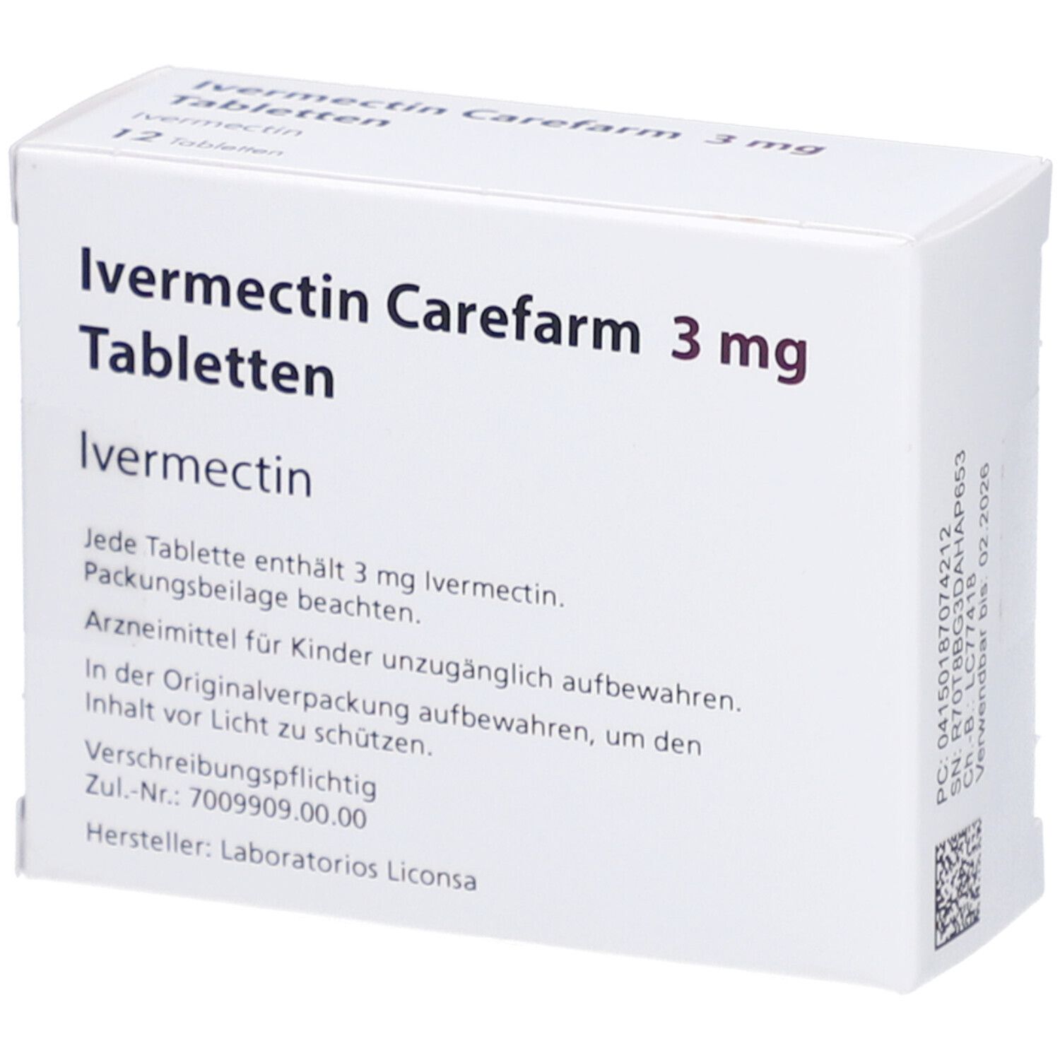 IVERMECTIN Carefarm 3 mg Tabletten