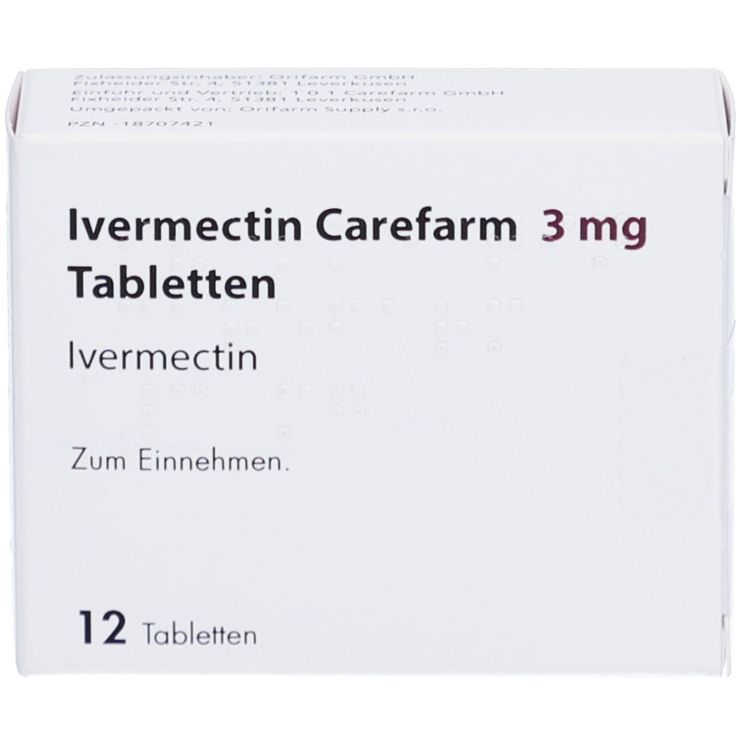 IVERMECTIN Carefarm 3 mg Tabletten