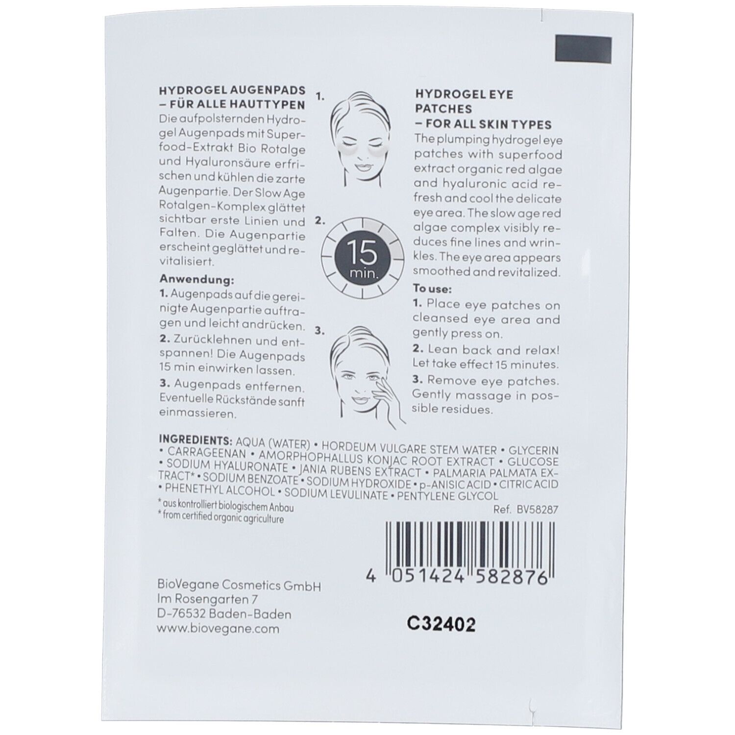 BIO ROTALGE SLOW AGE HYDROGEL AUGENPADS
