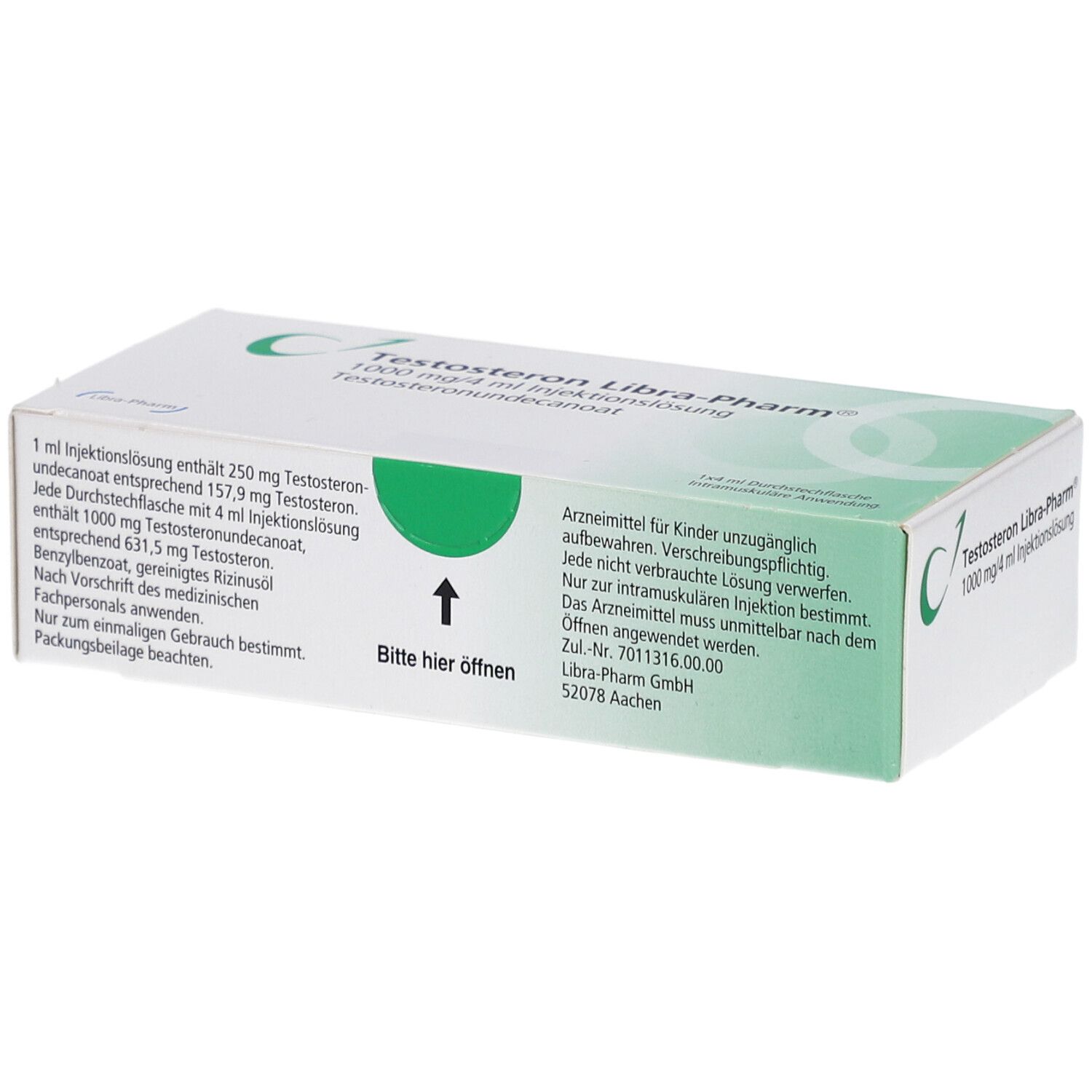 TESTOSTERON Libra-Pharm 1000 mg/4 ml Inj.-Lsg.