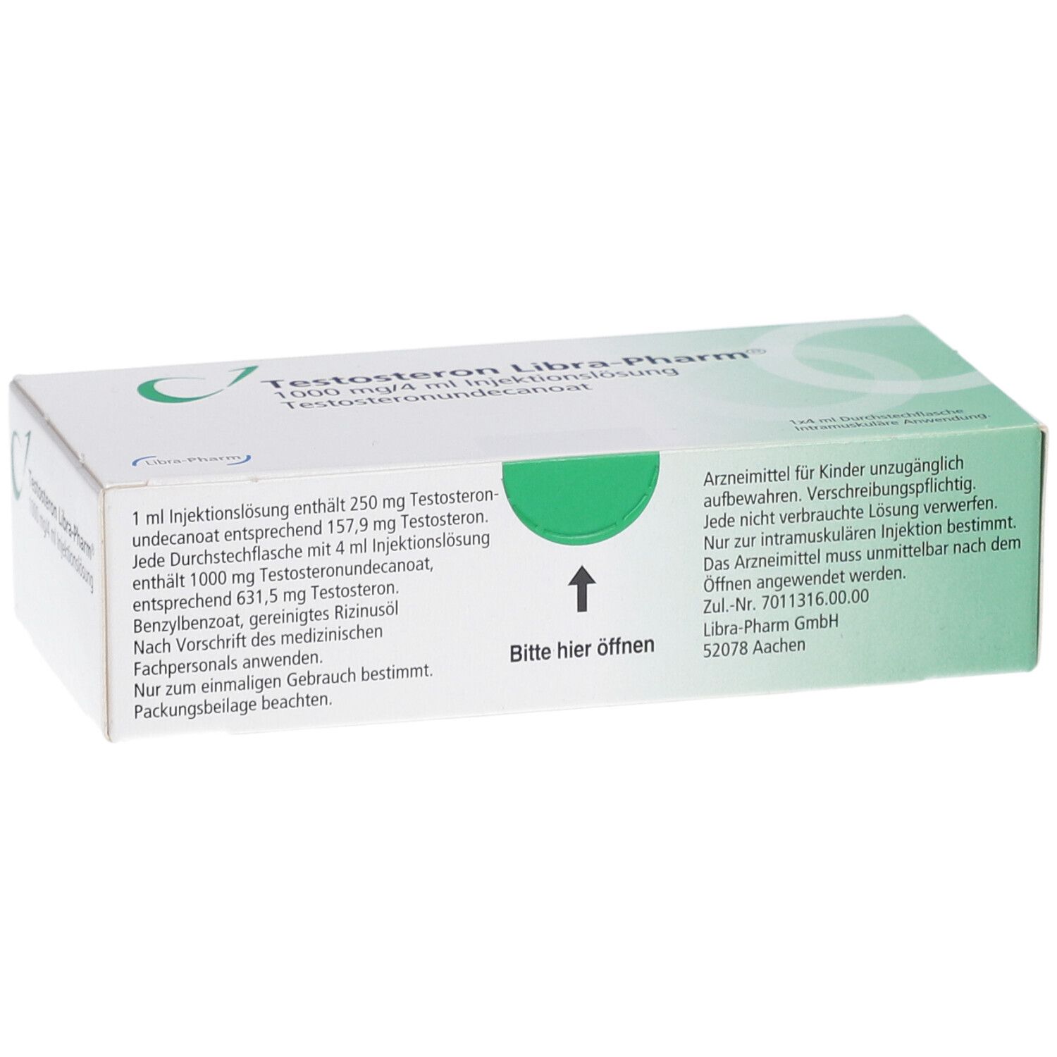 TESTOSTERON Libra-Pharm 1000 mg/4 ml Inj.-Lsg.