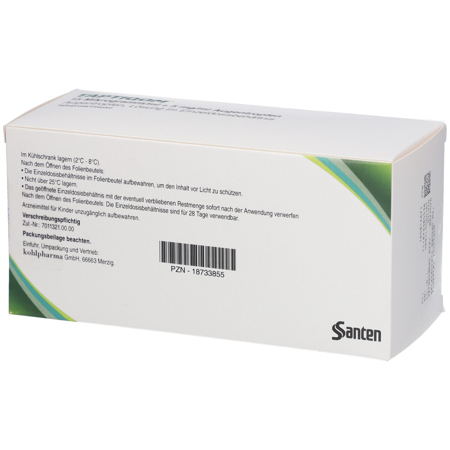 TAPTIQOM 15 µg/ml + 5 mg/ml Augentr.i.Einzeldosisb