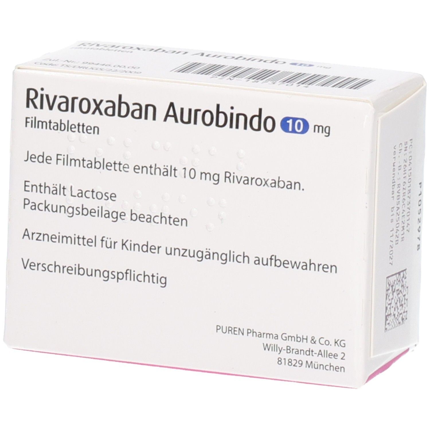 RIVAROXABAN Aurobindo 10 mg Filmtabletten