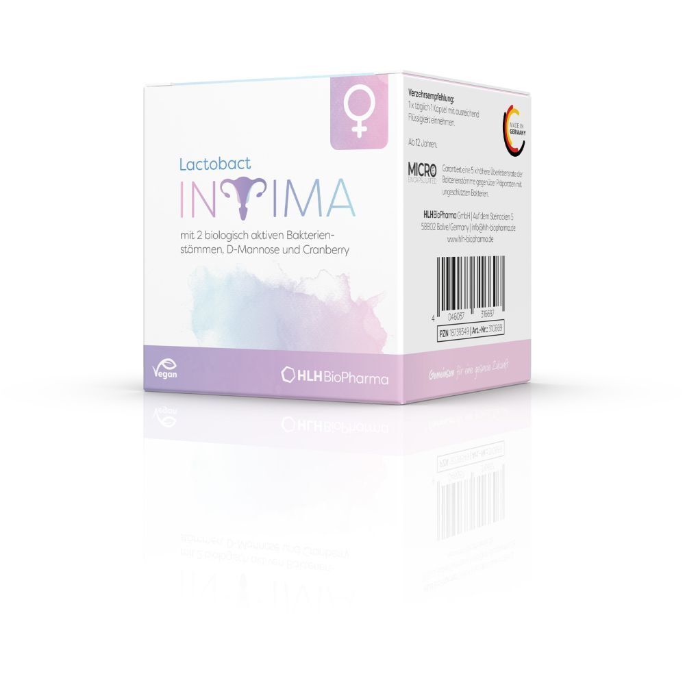 Lactobact Intima - 3-fach stark für die Frau mit Cranberry, D-Mannose und Milchsäurebakterien
