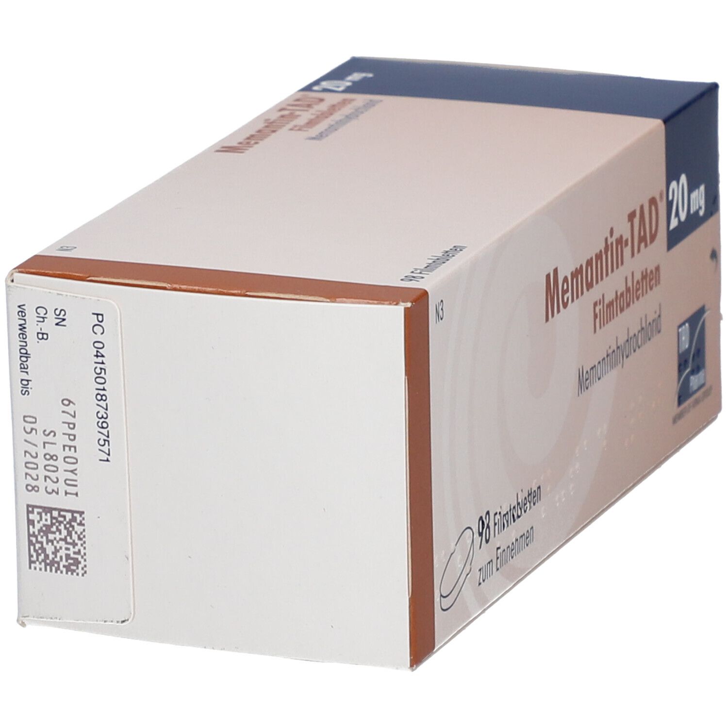 Memantin-Tad 20 mg Filmtabletten 98 St