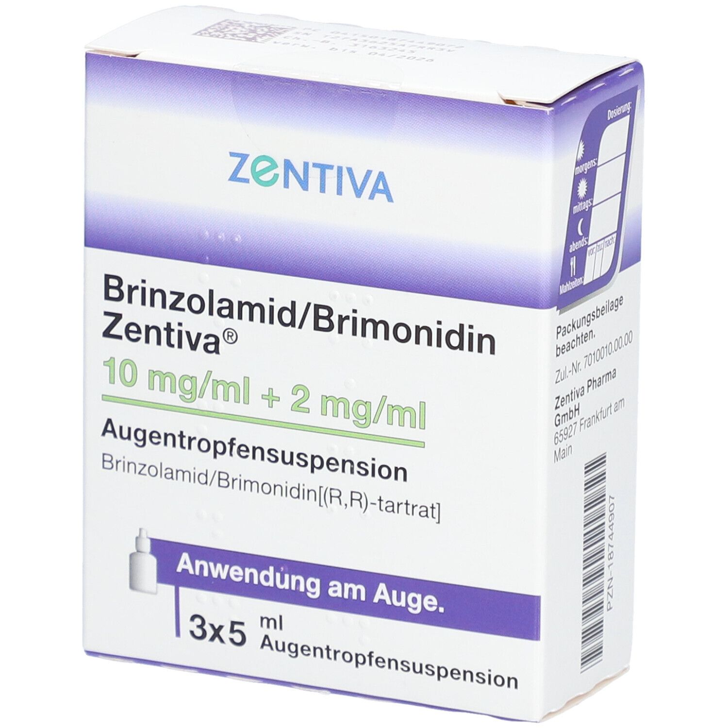 BRINZOLAMID/Brimonidin Zentiva 10mg/ml+2mg/ml ATR