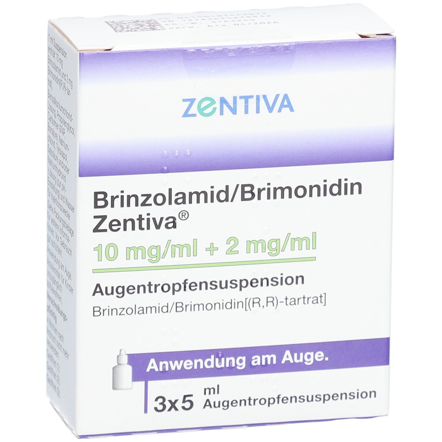 BRINZOLAMID/Brimonidin Zentiva 10mg/ml+2mg/ml ATR