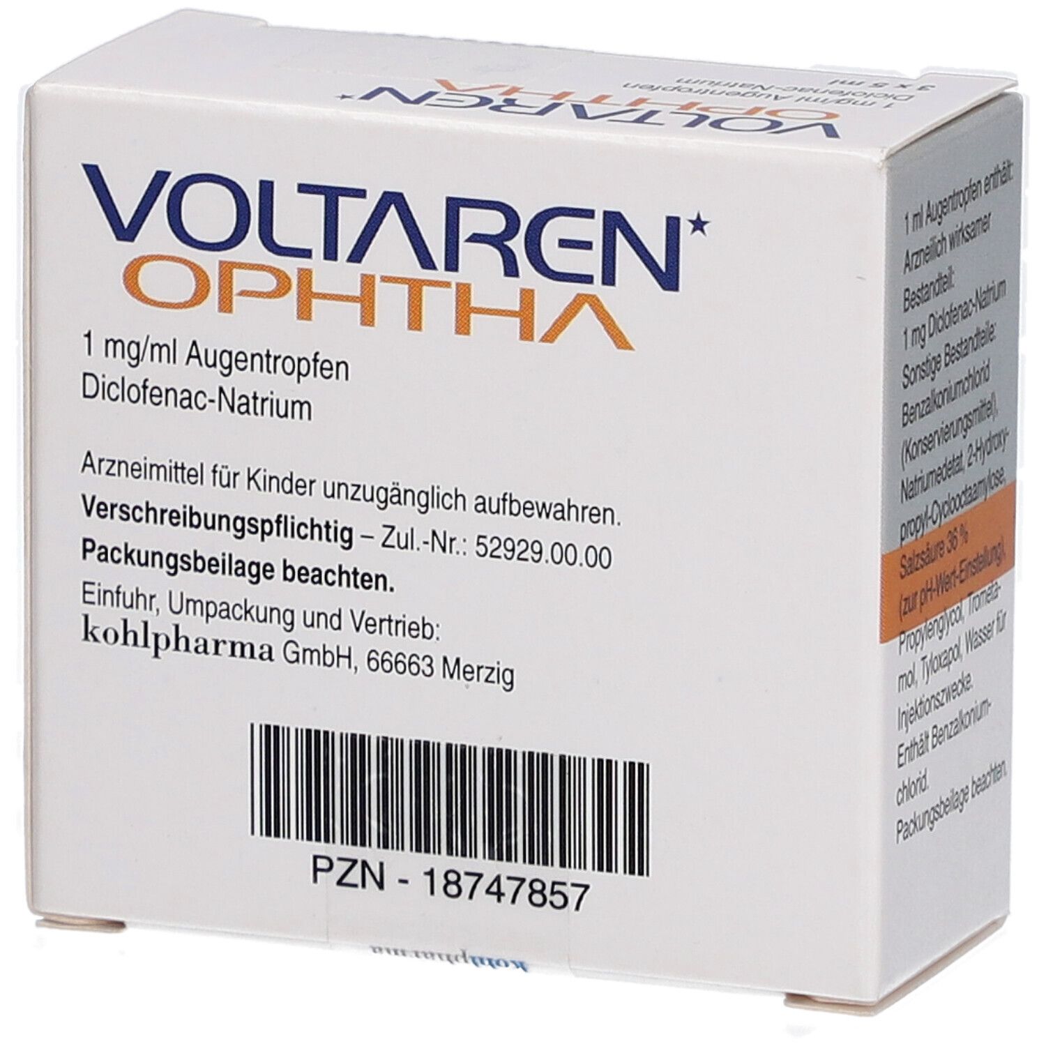 VOLTAREN ophtha 1 mg/ml Augentropfen