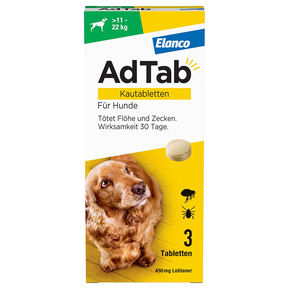 AdTab™ Hund über 11 bis 22 kg 450 mg