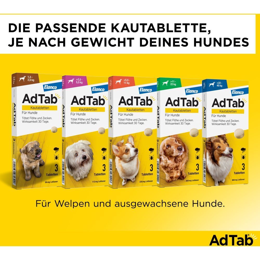 AdTab™ Hund über 22 bis 45 kg 900 mg