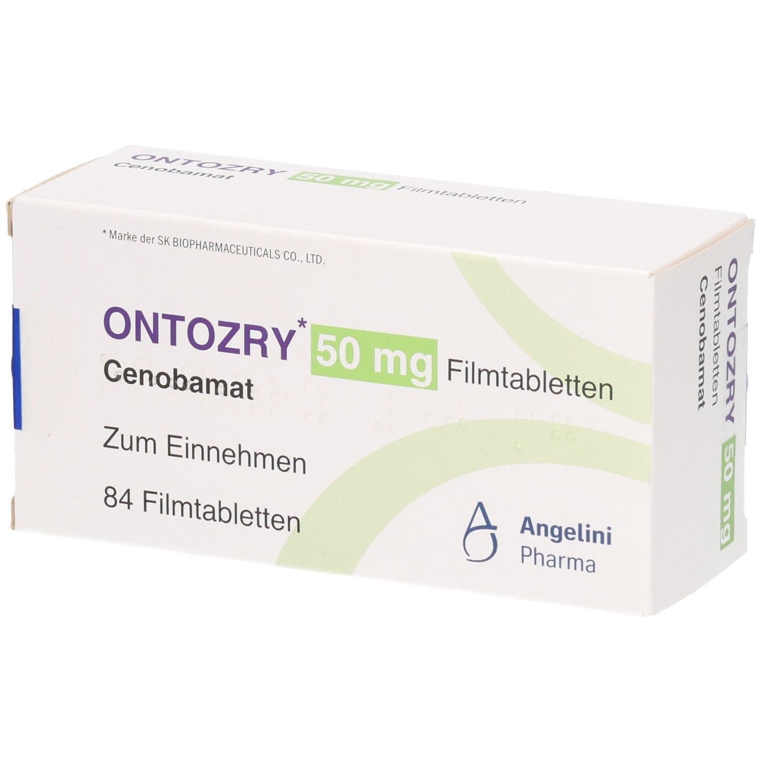 ONTOZRY 50 mg Filmtabletten: Packung mit 84 Tabletten, Cenobamat.