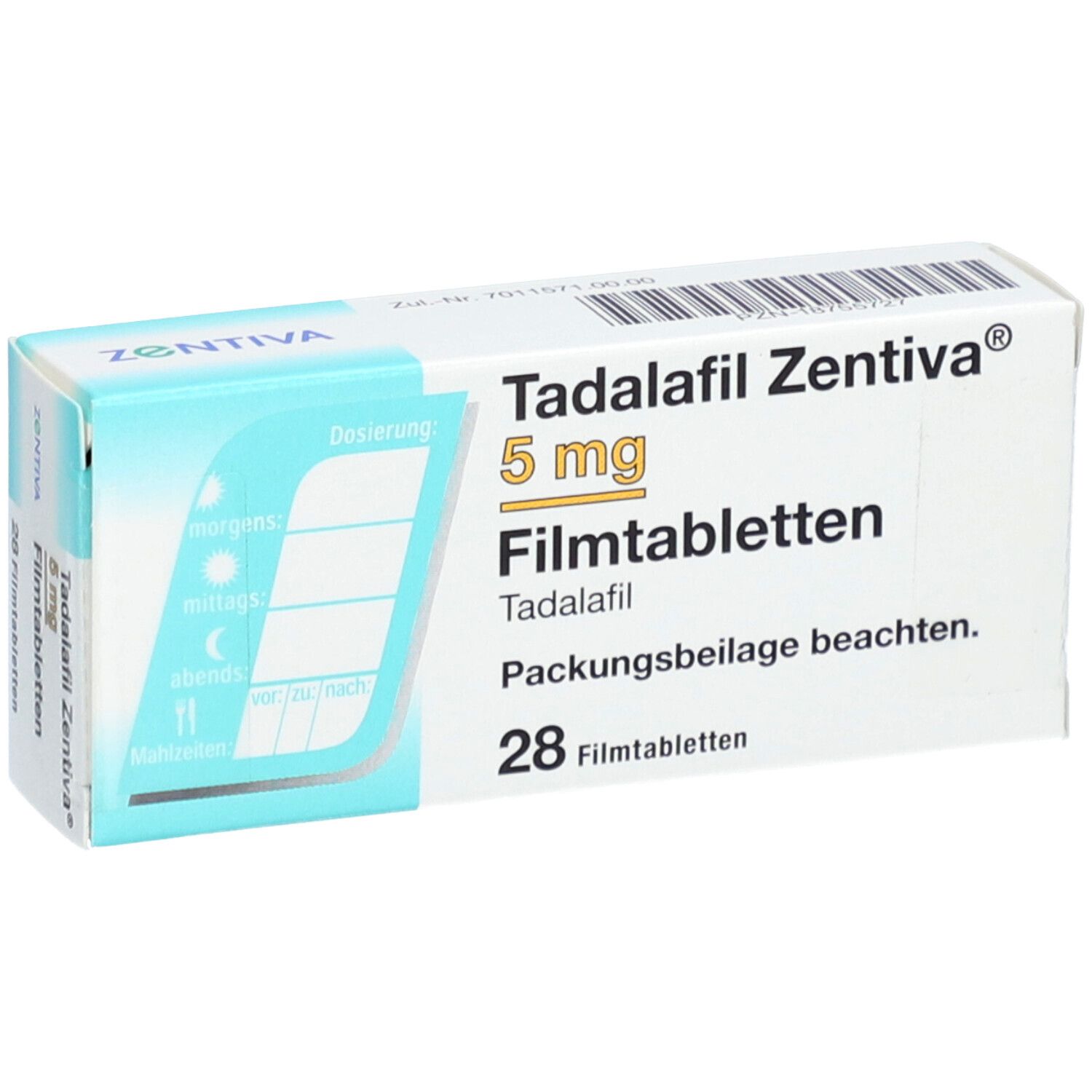 TADALAFIL Zentiva 5 mg Filmtabletten