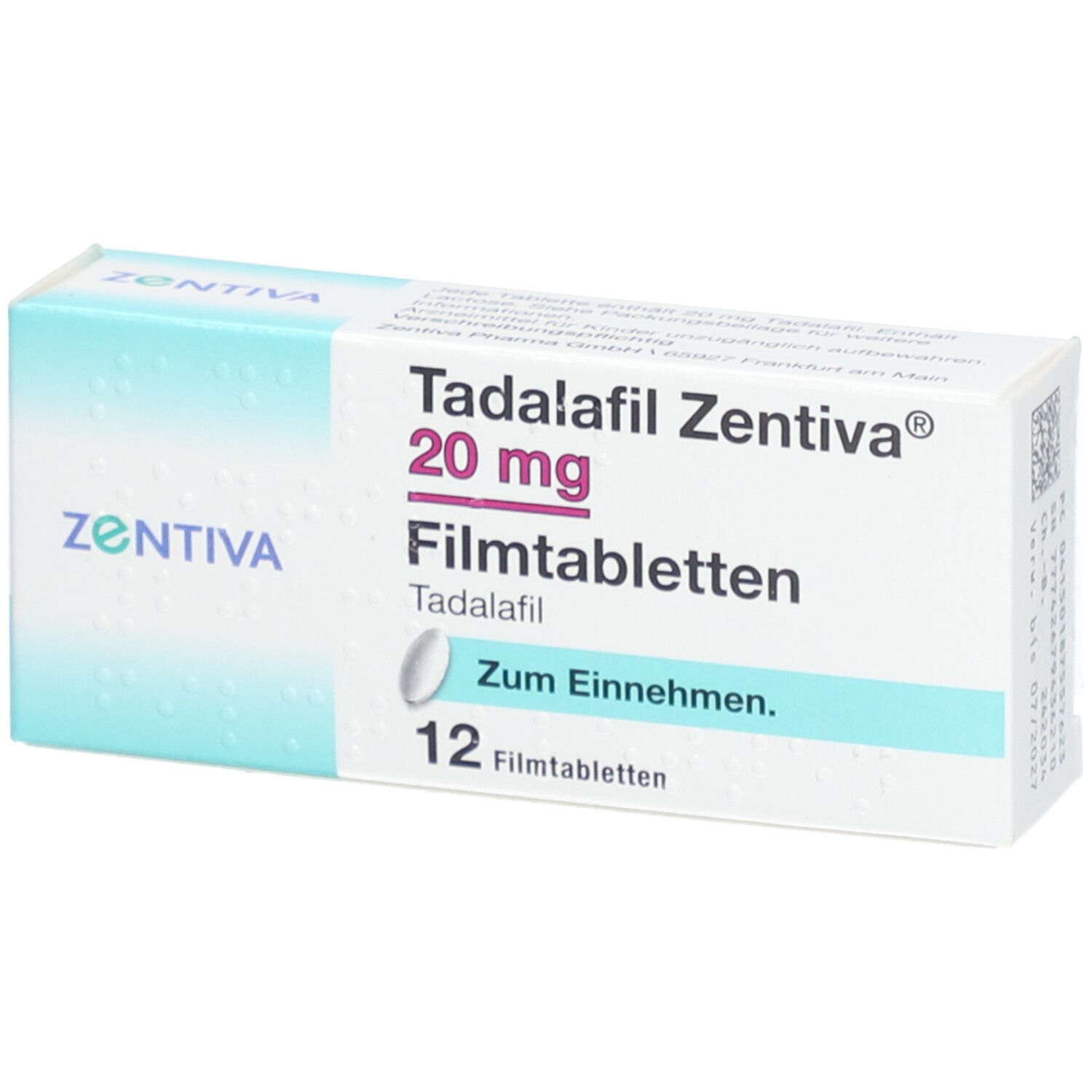 TADALAFIL Zentiva 20 mg Filmtabletten
