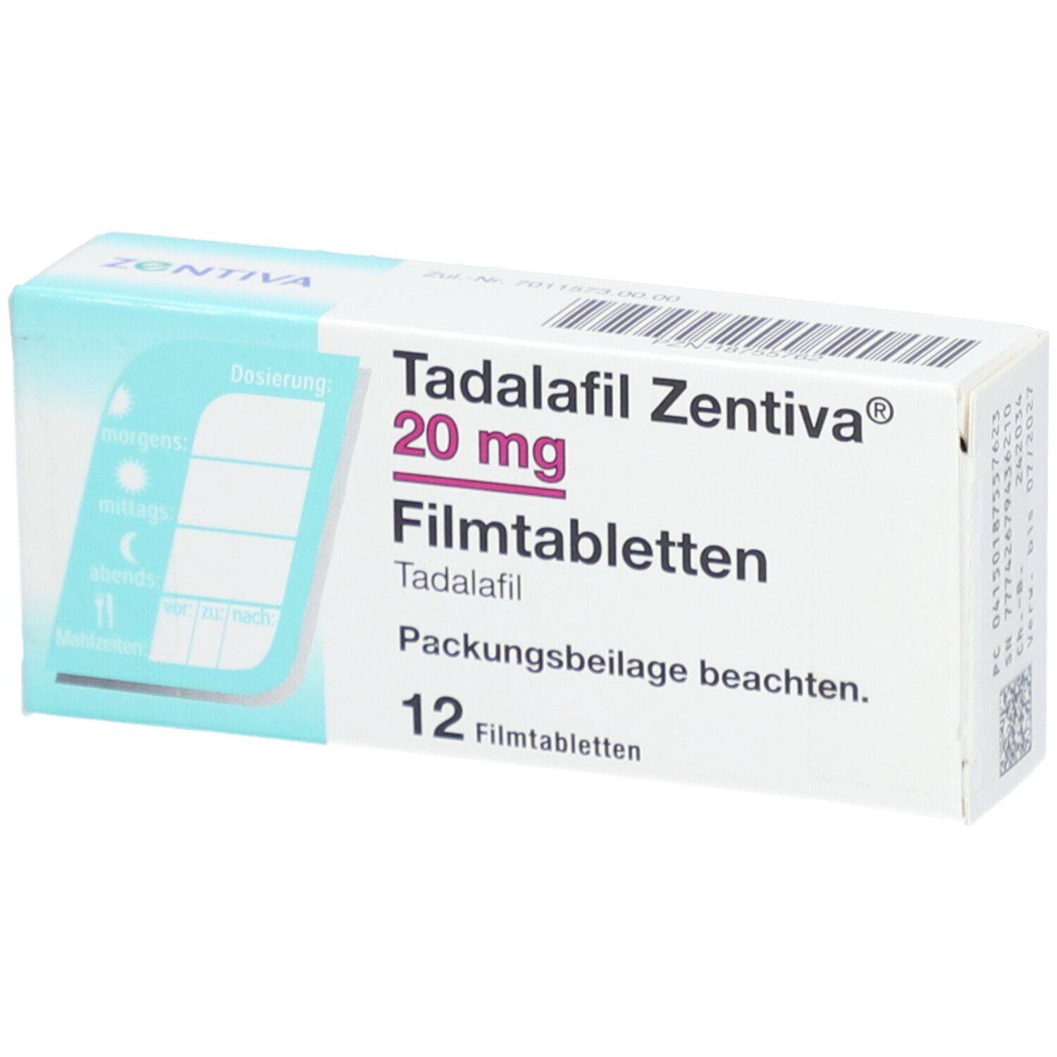TADALAFIL Zentiva 20 mg Filmtabletten